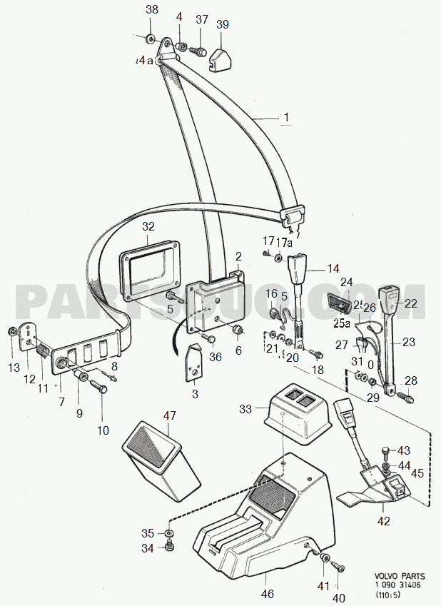 VOLVO 240 International Misc (INT) seat belt Front