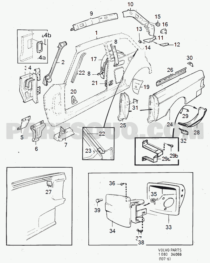 VOLVO 240 International Misc (INT) body frame side