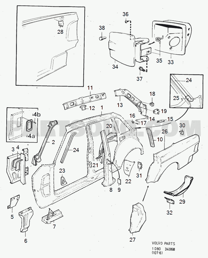VOLVO 240 International Misc (INT) body frame side