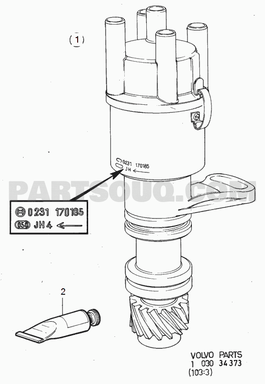 VOLVO 240 International Misc (INT) Ignition distributor