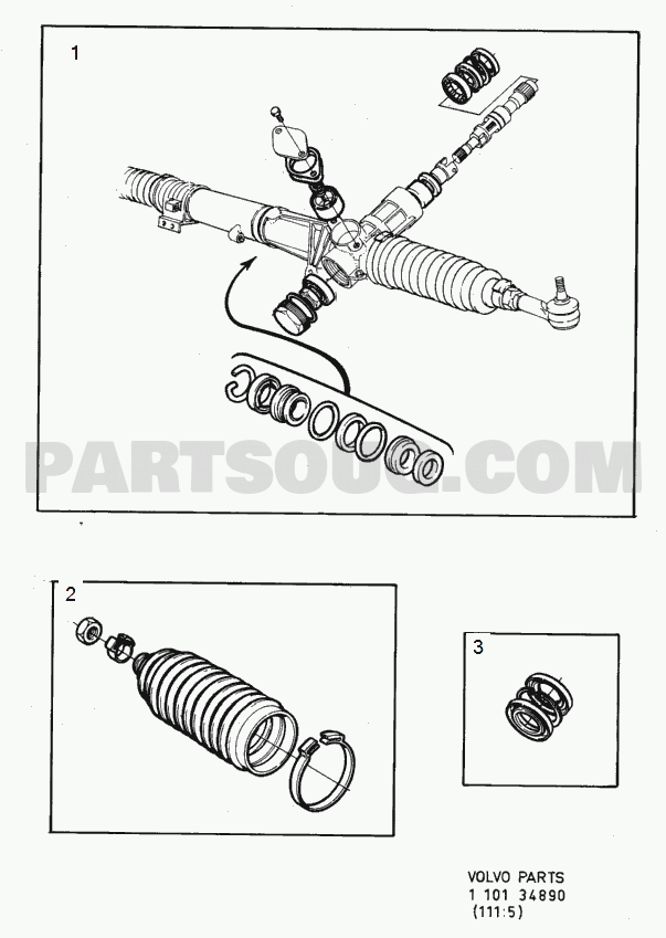 VOLVO 240 International Misc (INT) repair kits steering box