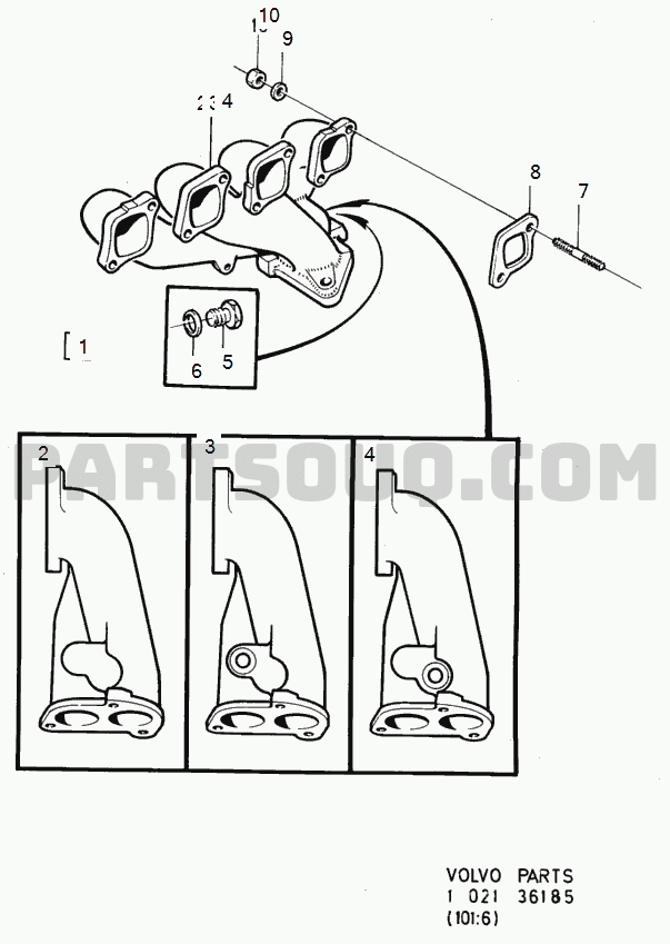 Volvo 240 exhaust deals manifold