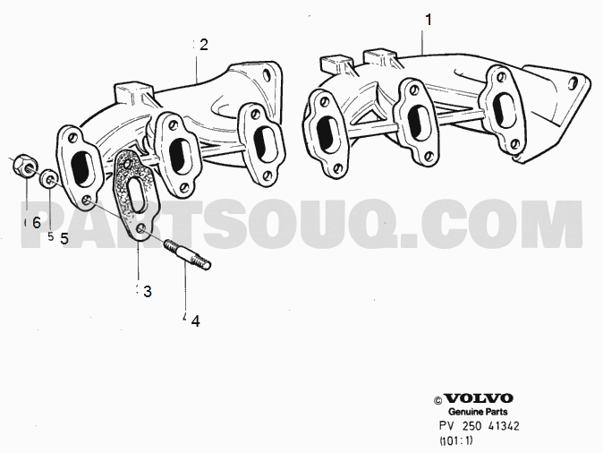 VOLVO 240 International Misc (INT) Exhaust manifold D20