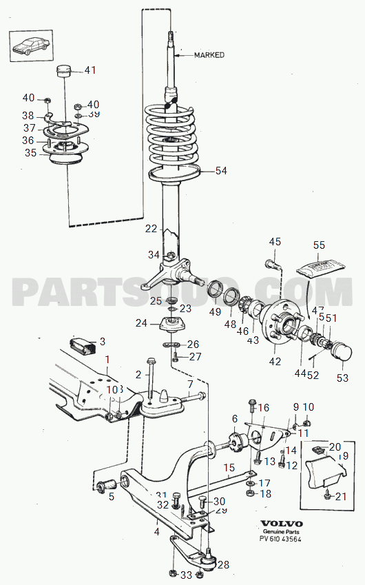 VOLVO 240 International Misc (INT) Front axle spring support