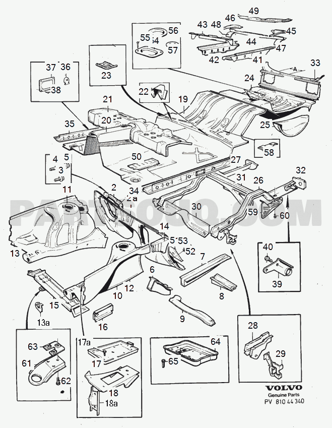 VOLVO 240 International Misc (INT) body frame floor section