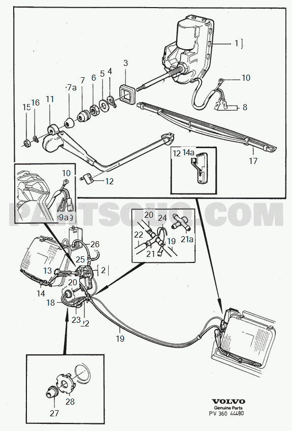 VOLVO 240 International Misc (INT) headlight wipers Headlights square