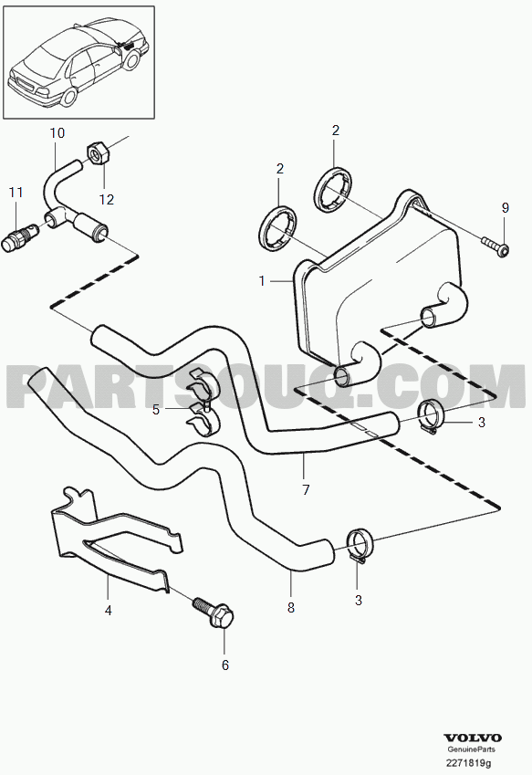 Volvo s40 on sale oil cooler