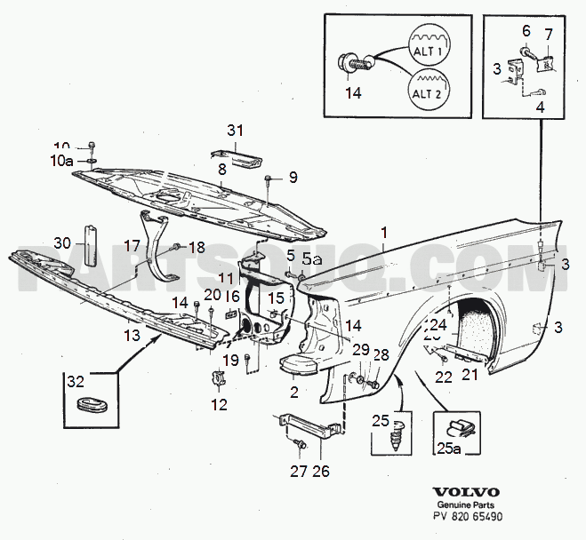 VOLVO 240 International Misc (INT) Front wing and front section