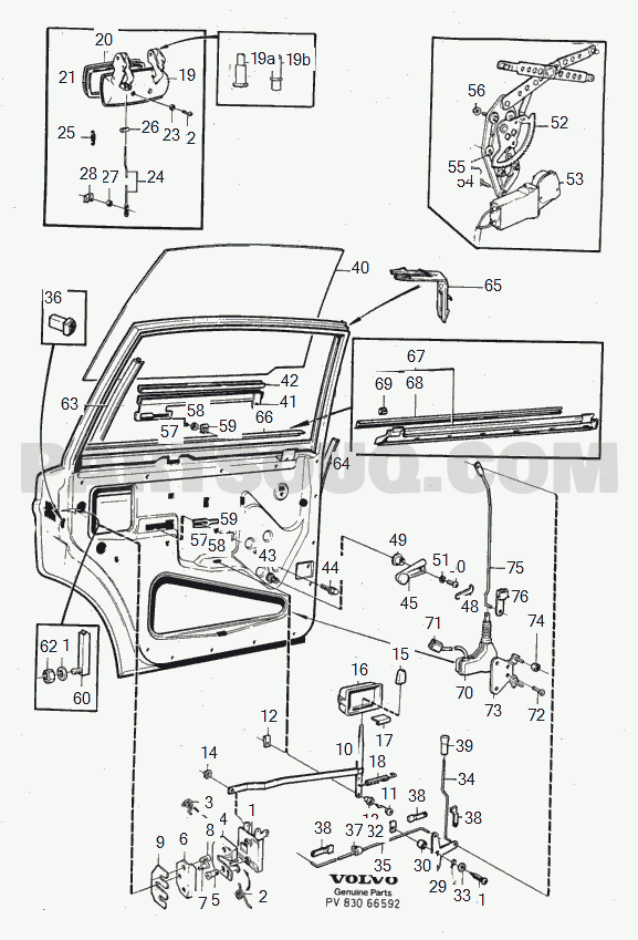 VOLVO 240 International Misc (INT) door parts rear