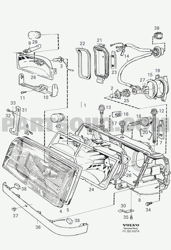 Volvo hotsell 940 headlights