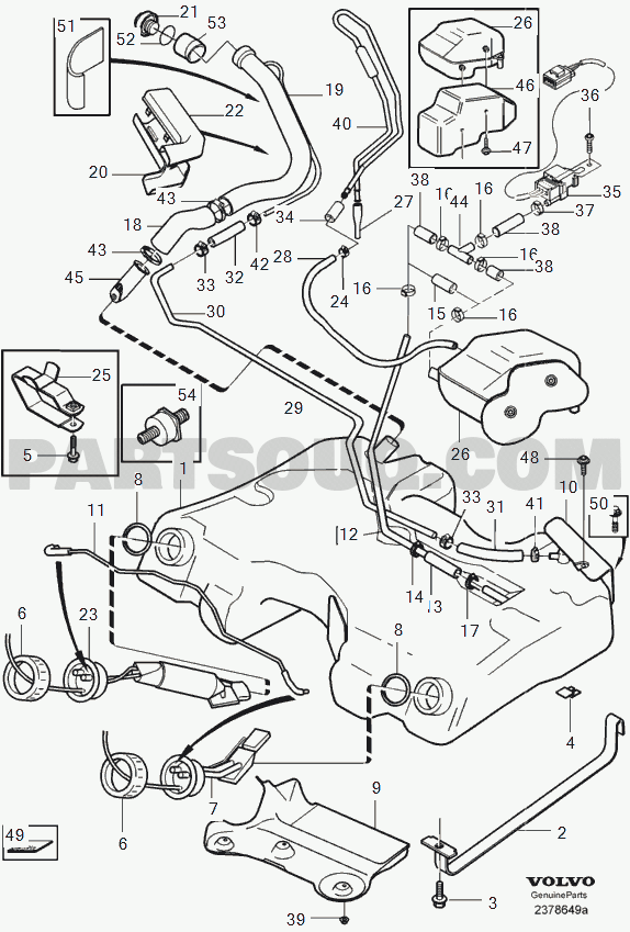 Volvo v70 fuel shop tank