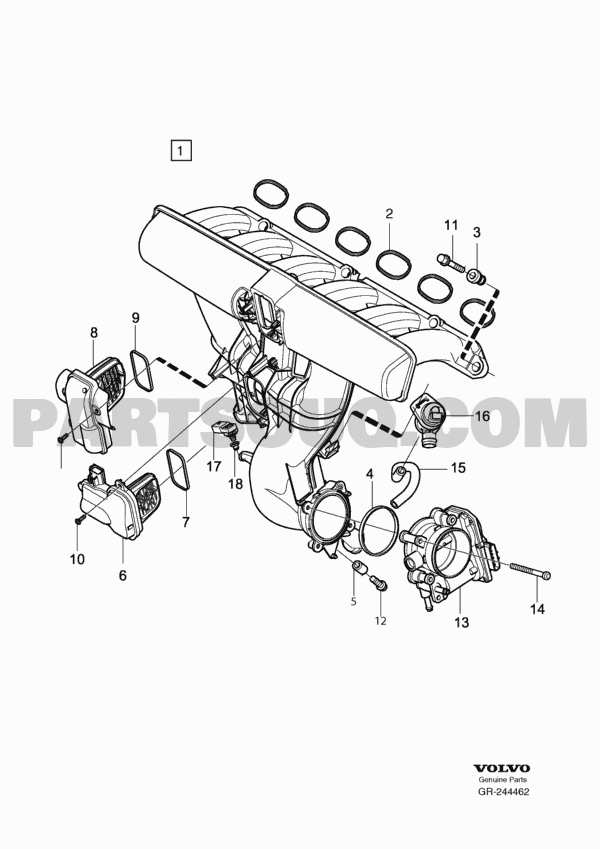 Inlet manifold | Volvo V70 (08-) 2008 B6324S | Parts Catalogs