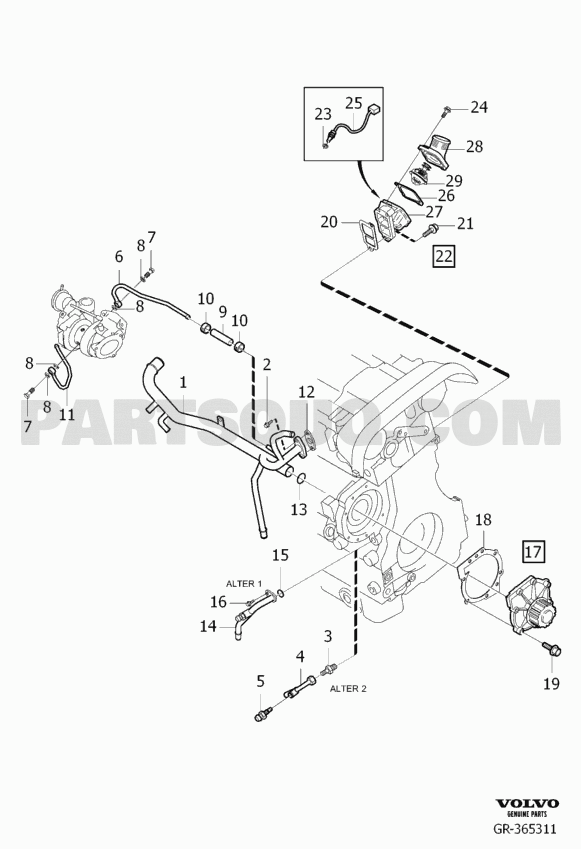 coolant pump, thermostat and cable | Volvo XC90 Volvo Cars North 