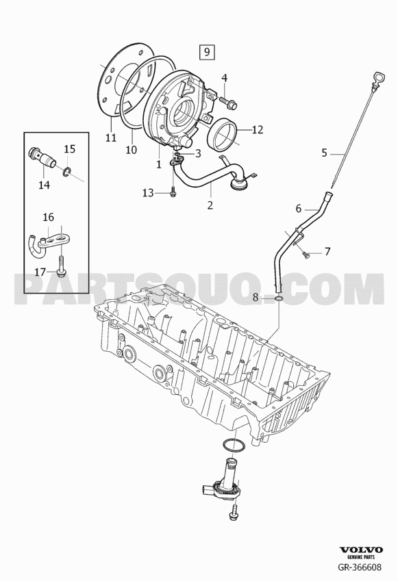 oil pump and line | Volvo S40 (04-) Volvo Cars North America (AME 