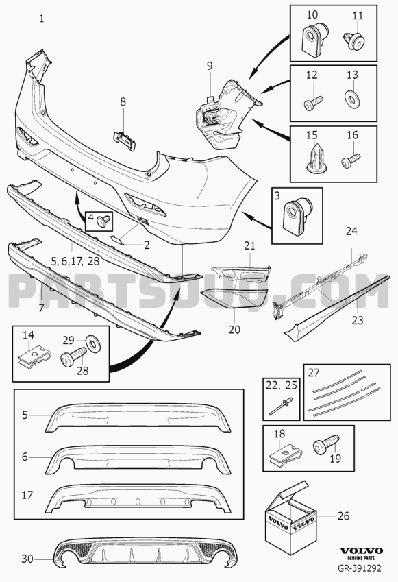 Volvo v40 online body parts