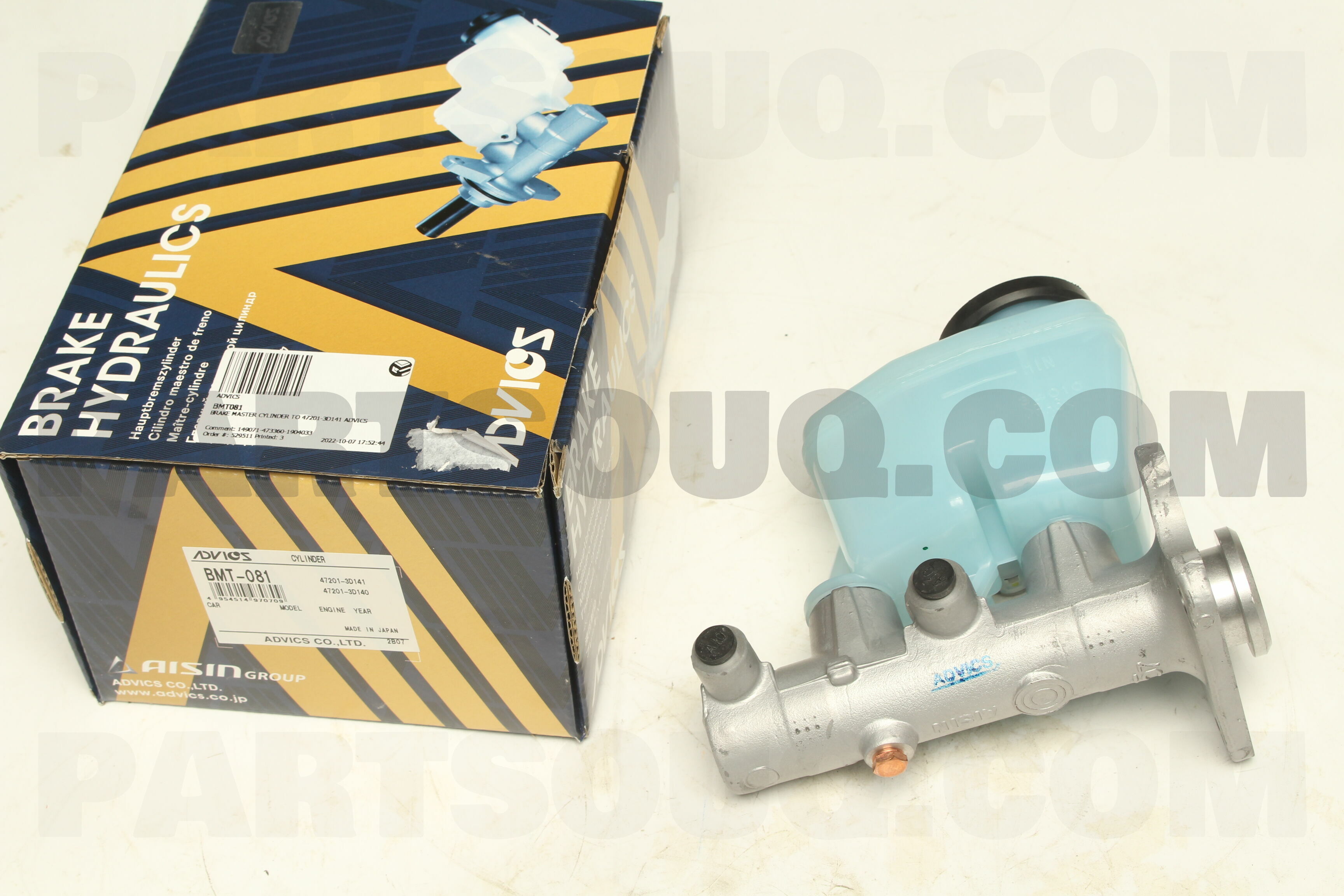 BRAKE MASTER CYLINDER TO 47201-3D141 ADVICS BMT081 | ADVICS