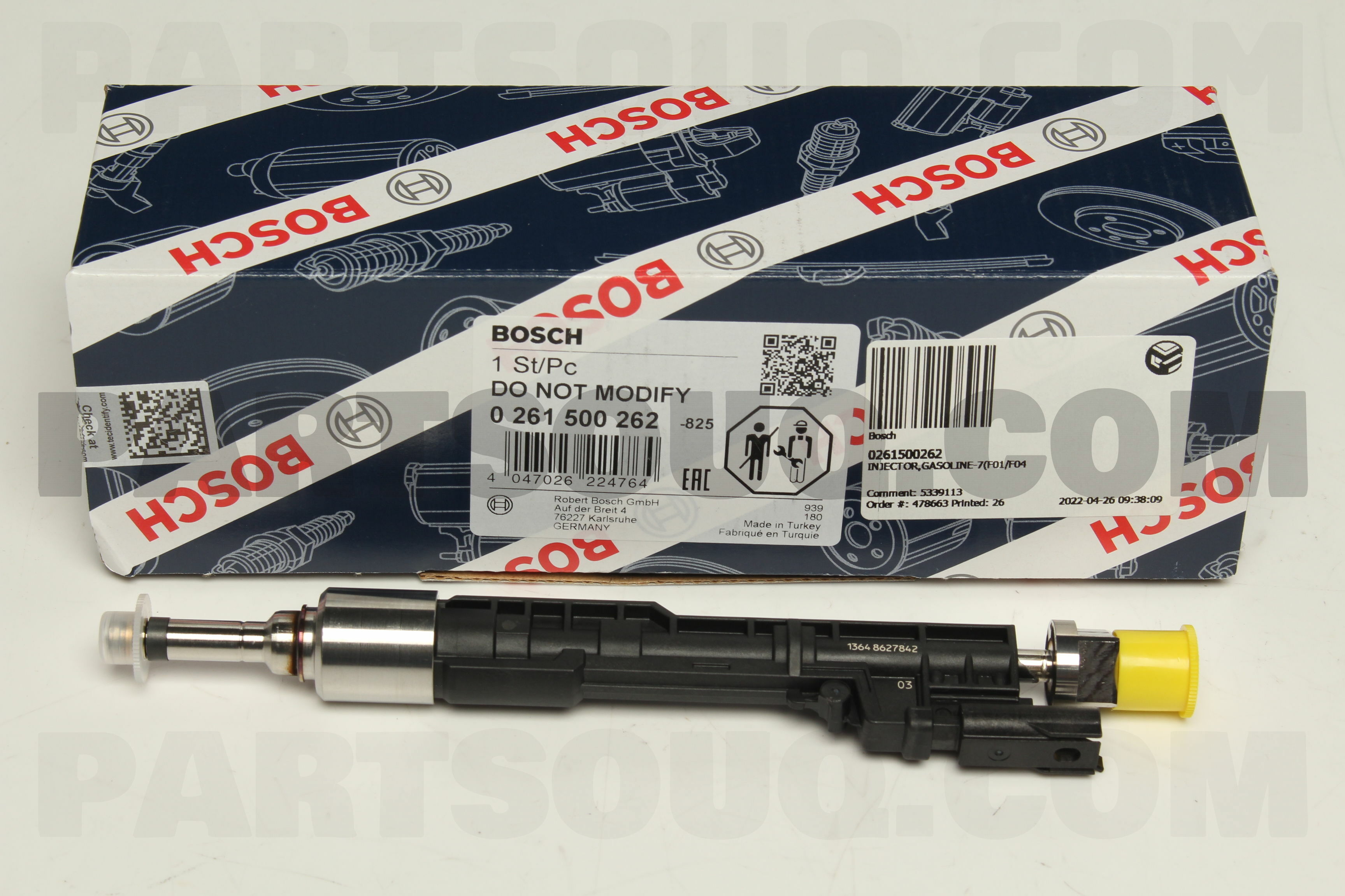 INJECTOR,GASOLINE-7(F01/F04) 0261500262 | Bosch Parts | PartSouq