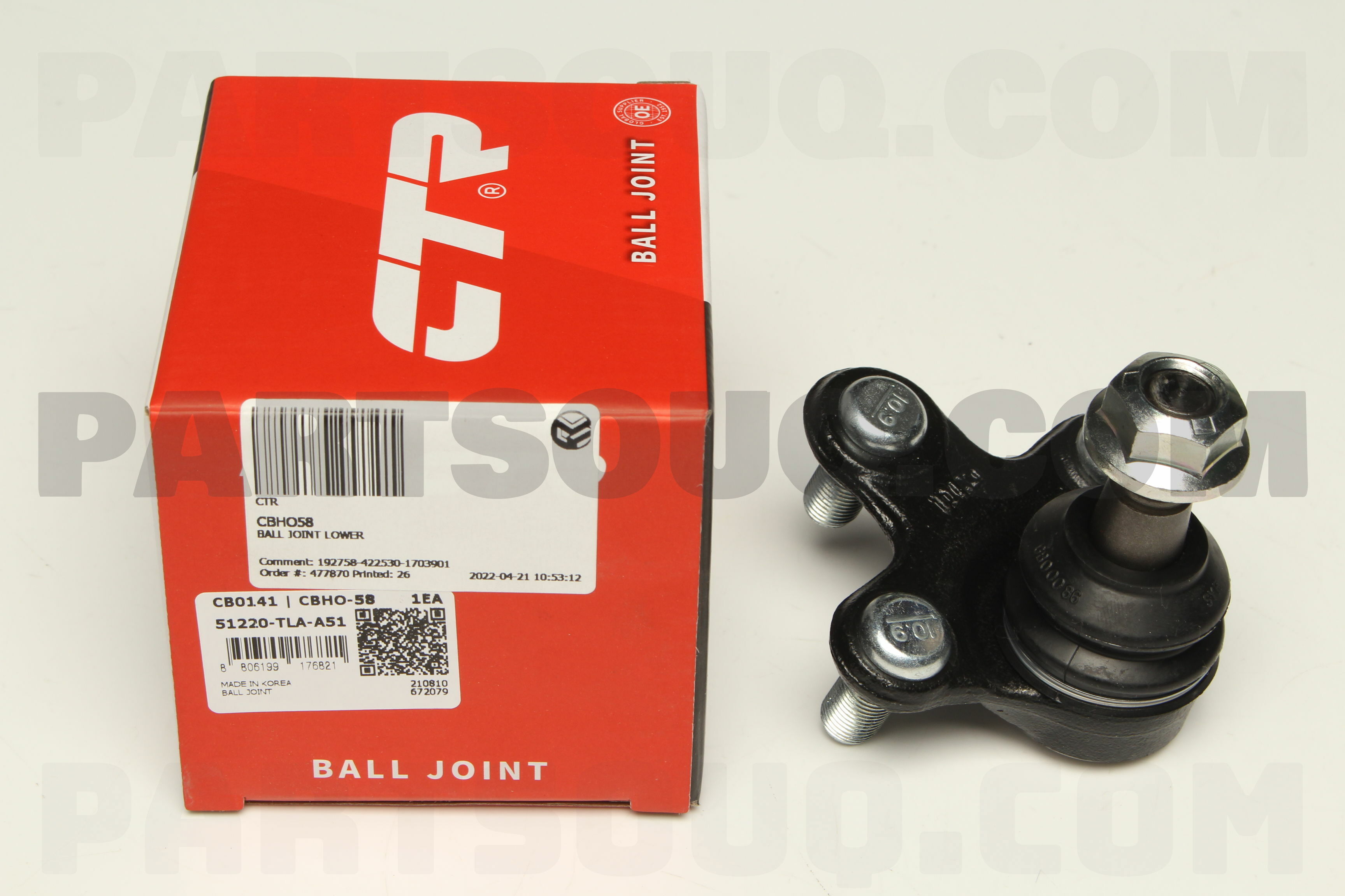 BALL JOINT LOWER CBHO58 | CTR Parts | PartSouq