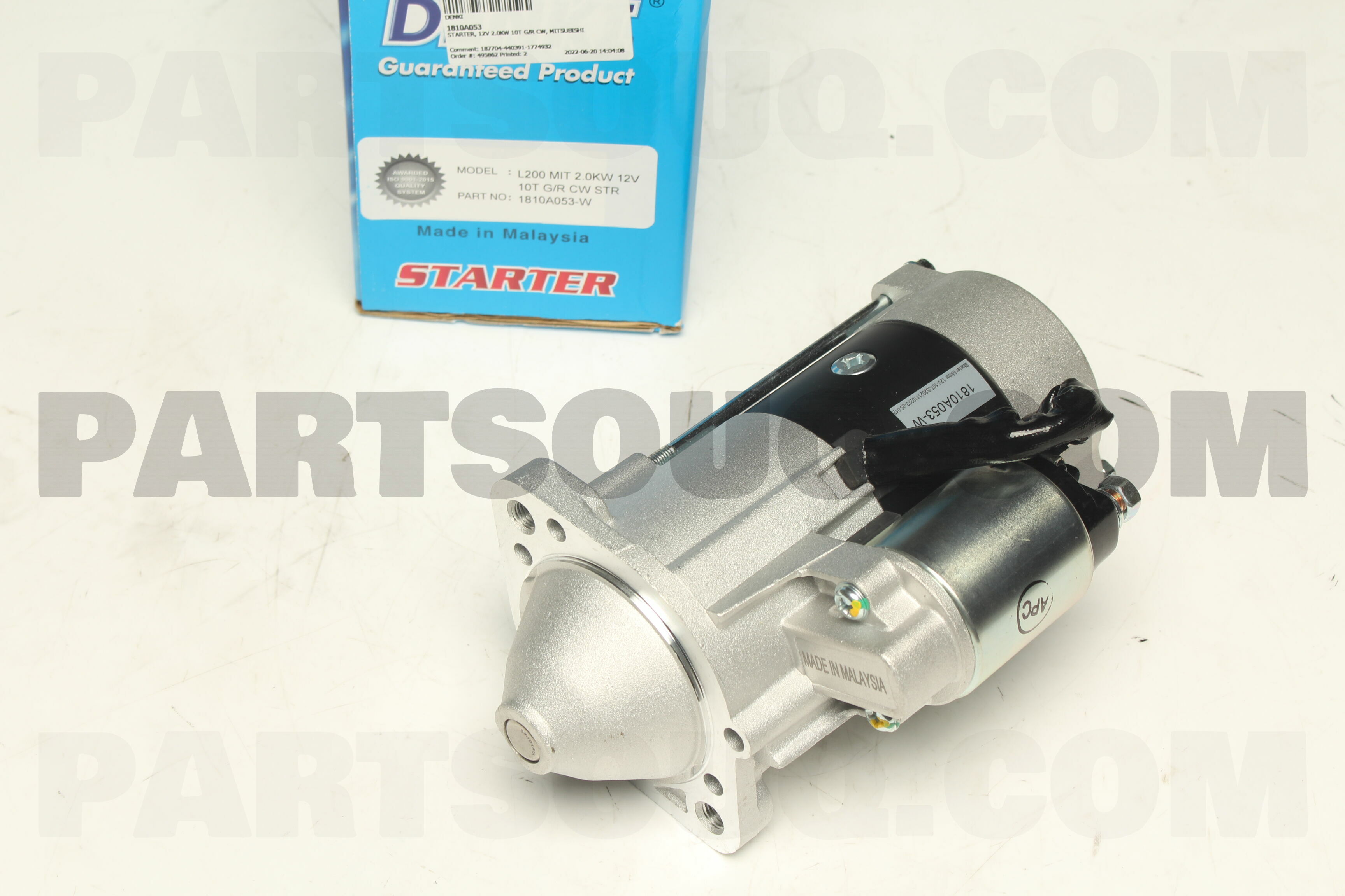 STARTER, 12V 2.0KW 10T G/R CW, MITSUBISHI 1810A053 | DENKI