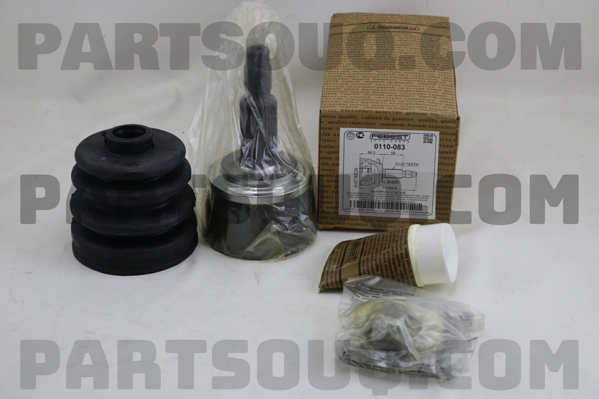 SHAFT ASSY, FRONT DRIVE OUTBOARD JOINT, LH 4347049675 | Toyota Parts ...