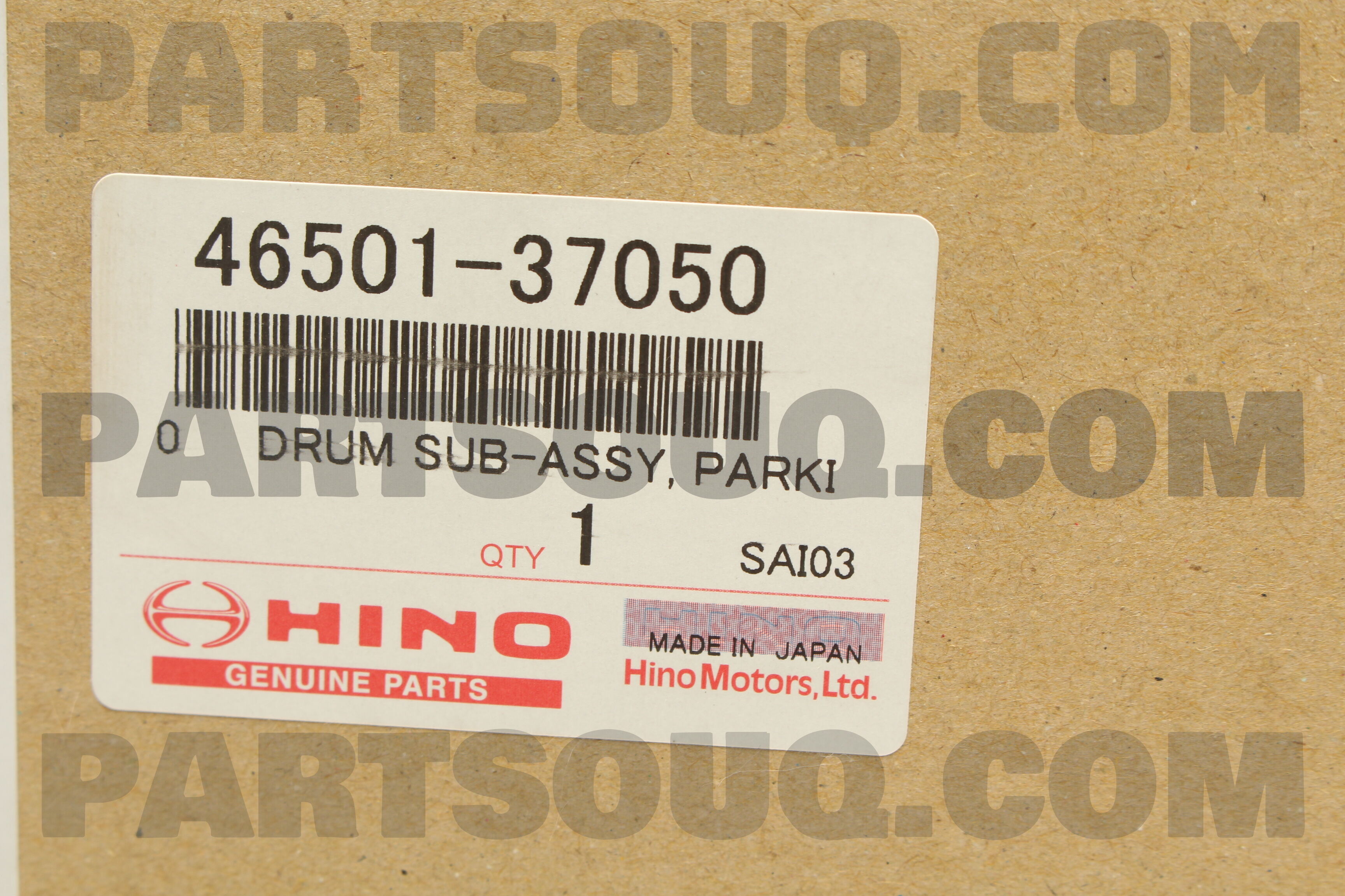 DRUM SUB-ASSY PARKI 4650137050 | HINO Parts | PartSouq