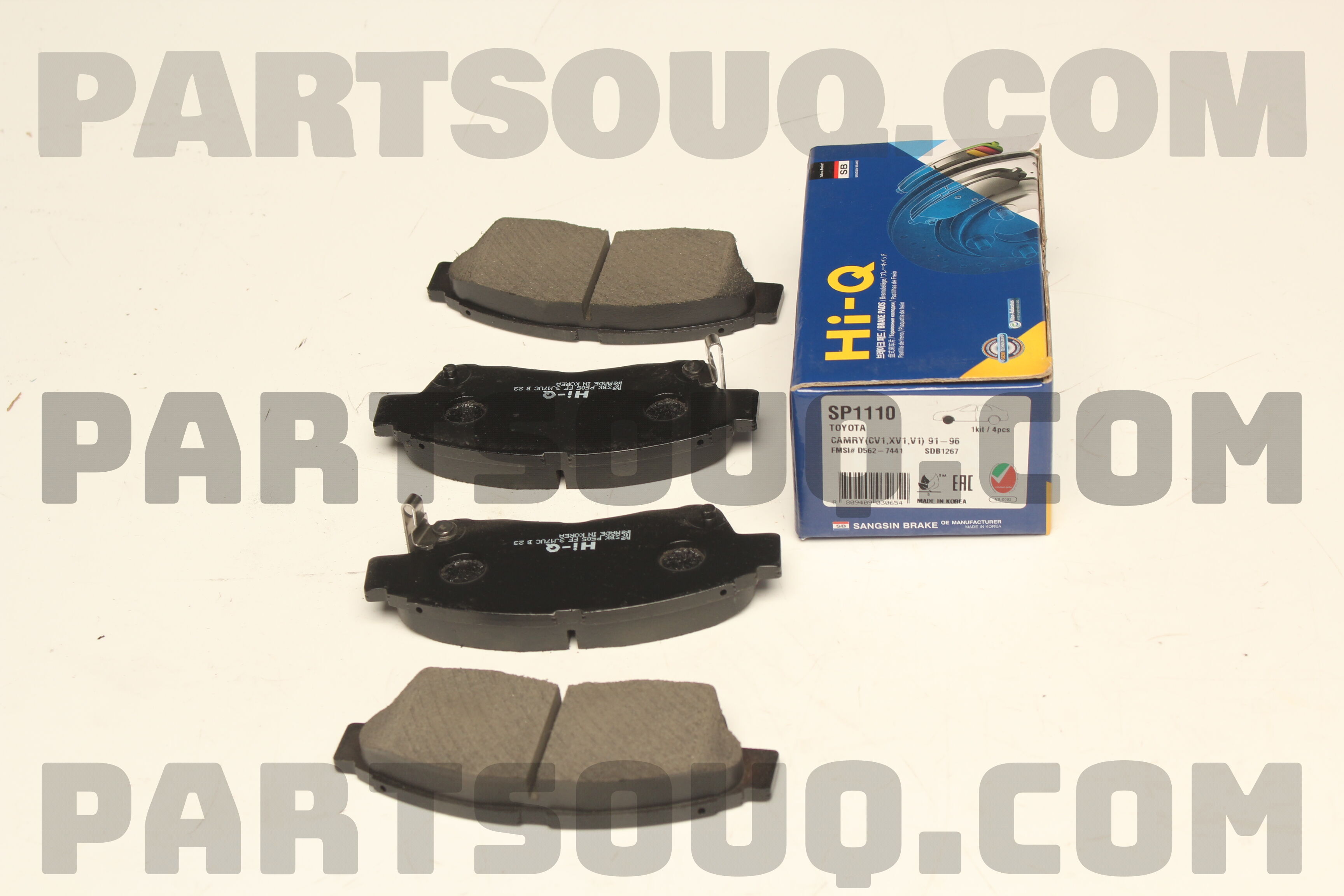 BRAKE PAD FRONT TO COROLLA 199704-200202 Hi-Q SP1110 | Hi-Q