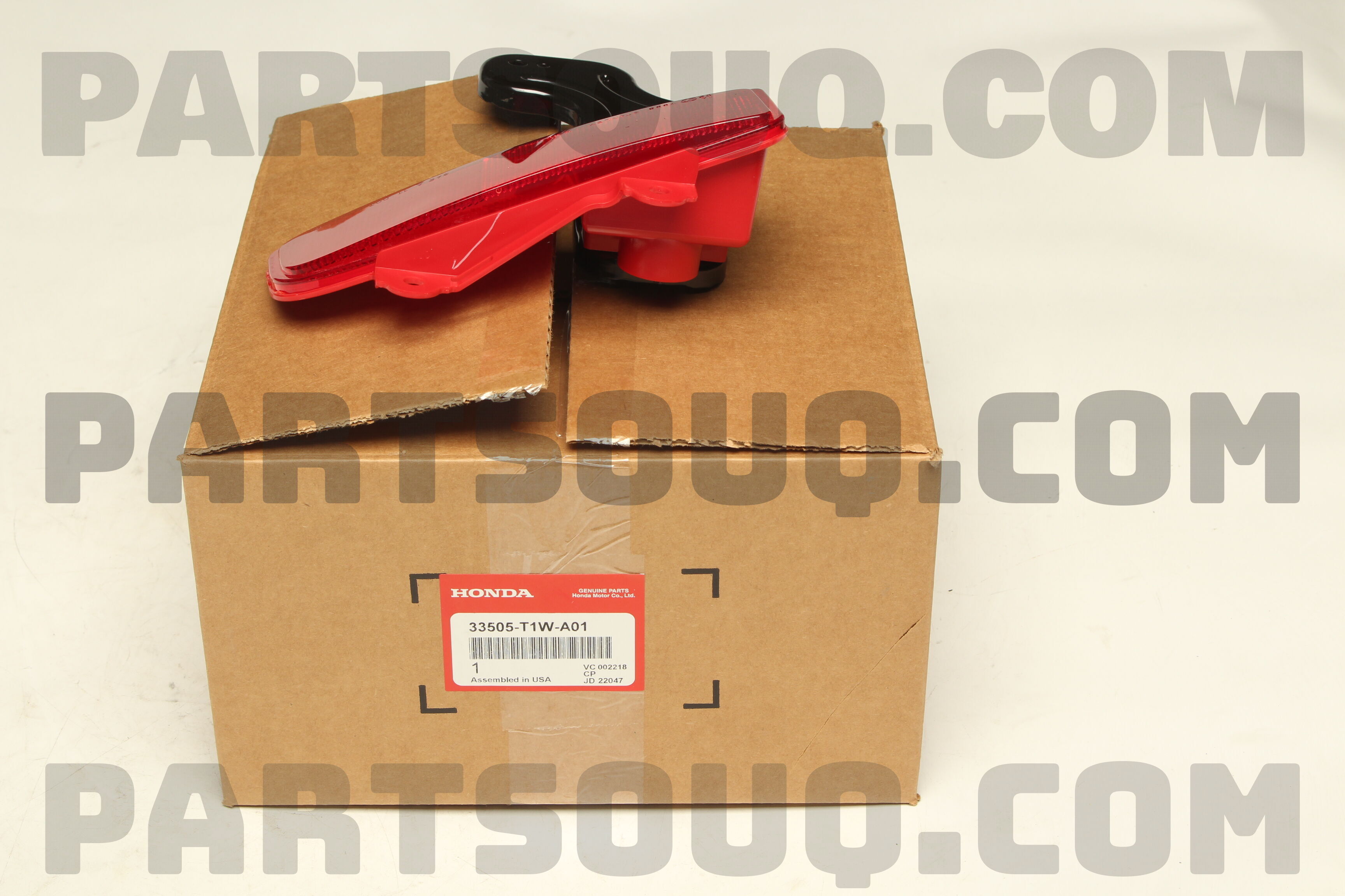 Luz Reflectora Trasera Derecha Honda CR-V 2015-2016 - Repuesto 33505-T1W-A01 - Lente Roja