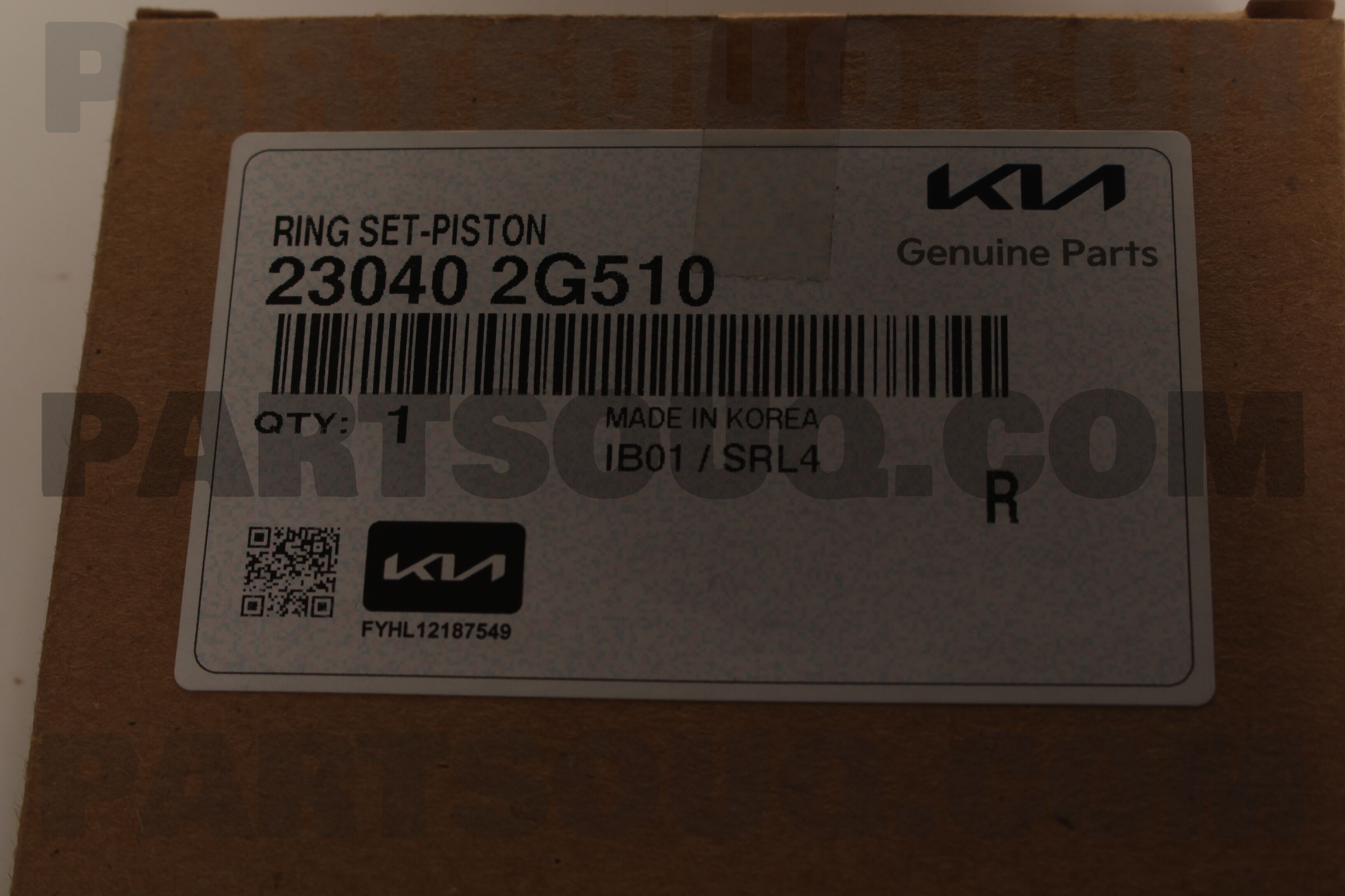 Genuine OEM 23040 2G510 Engine Piston Ring Set for HYUNDAI KIA Vehicle