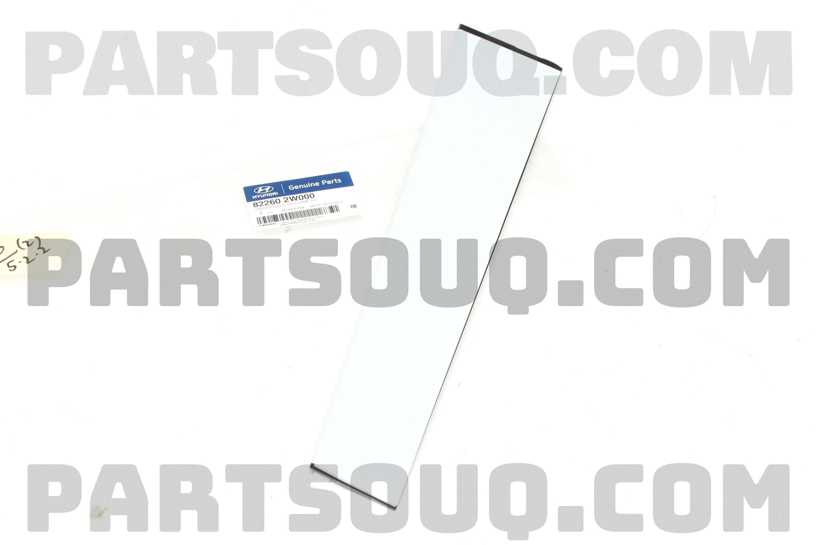 GARNISH ASSY-DR FRAME RH 822602W000 | Hyundai / KIA Parts | PartSouq