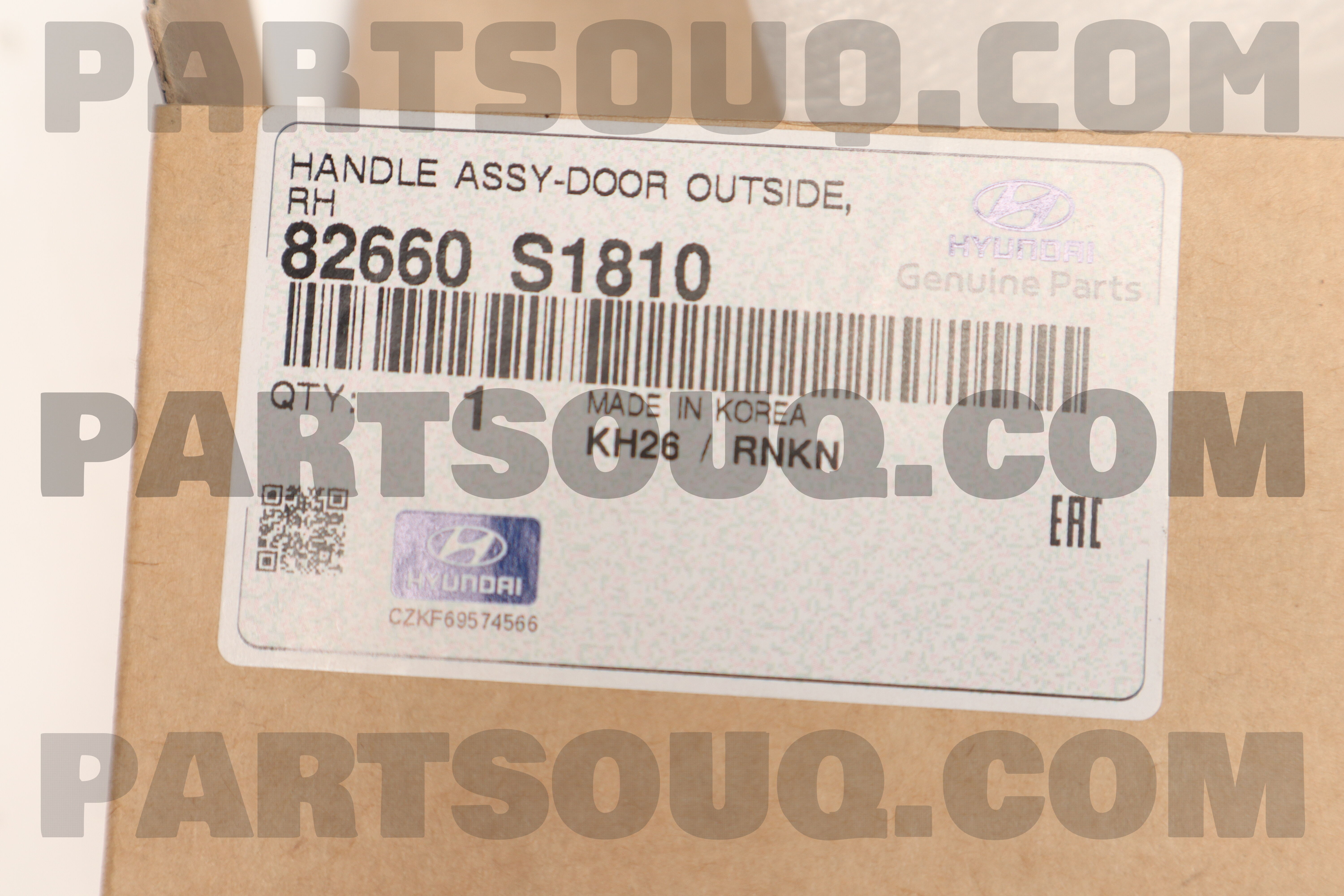 HANDLE ASSY-DOOR OUTSIDE,RH 82660S1810 | Hyundai / KIA Parts