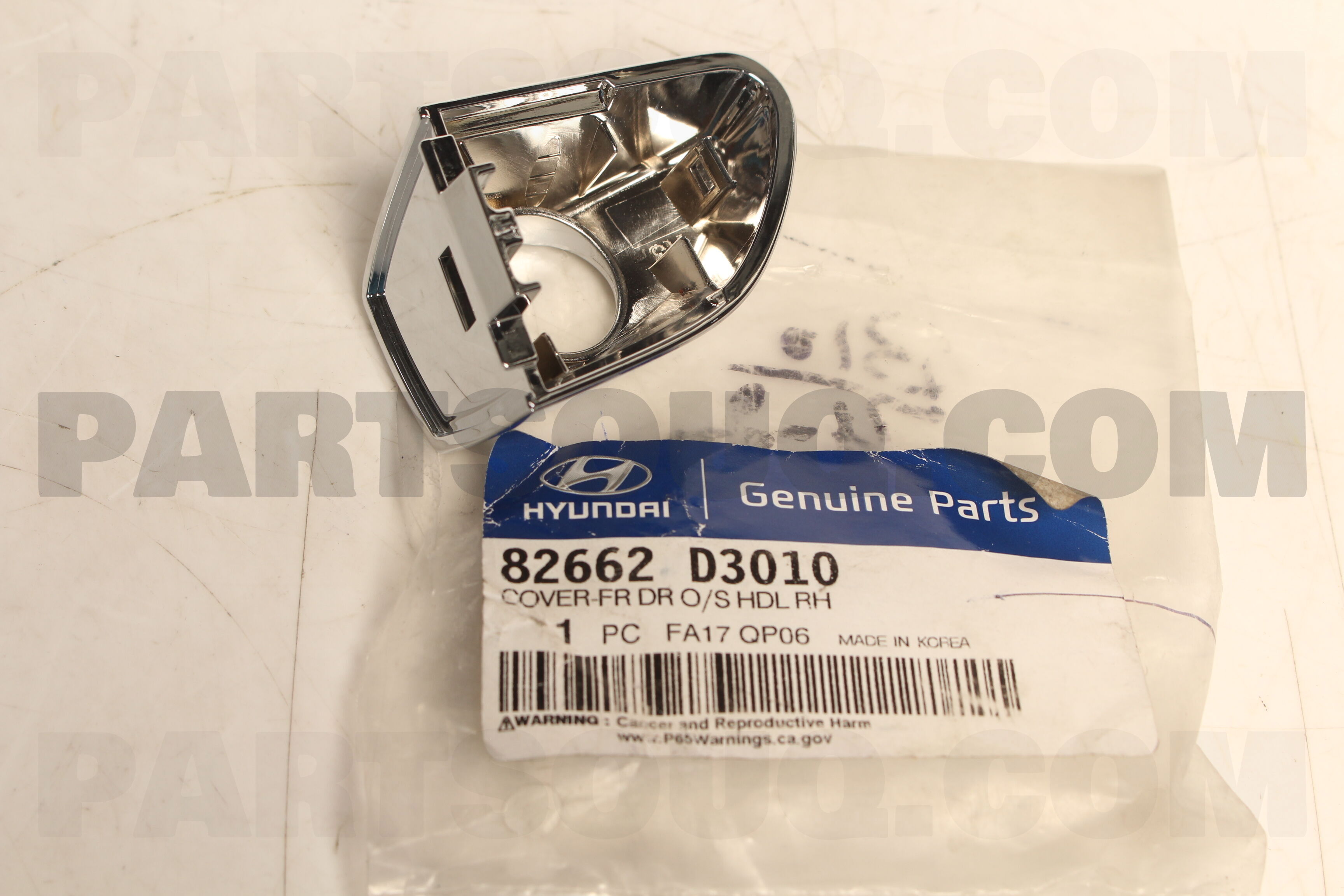 COVER-FR DR O/S HDL RH 82662D3010 | Hyundai / KIA Parts