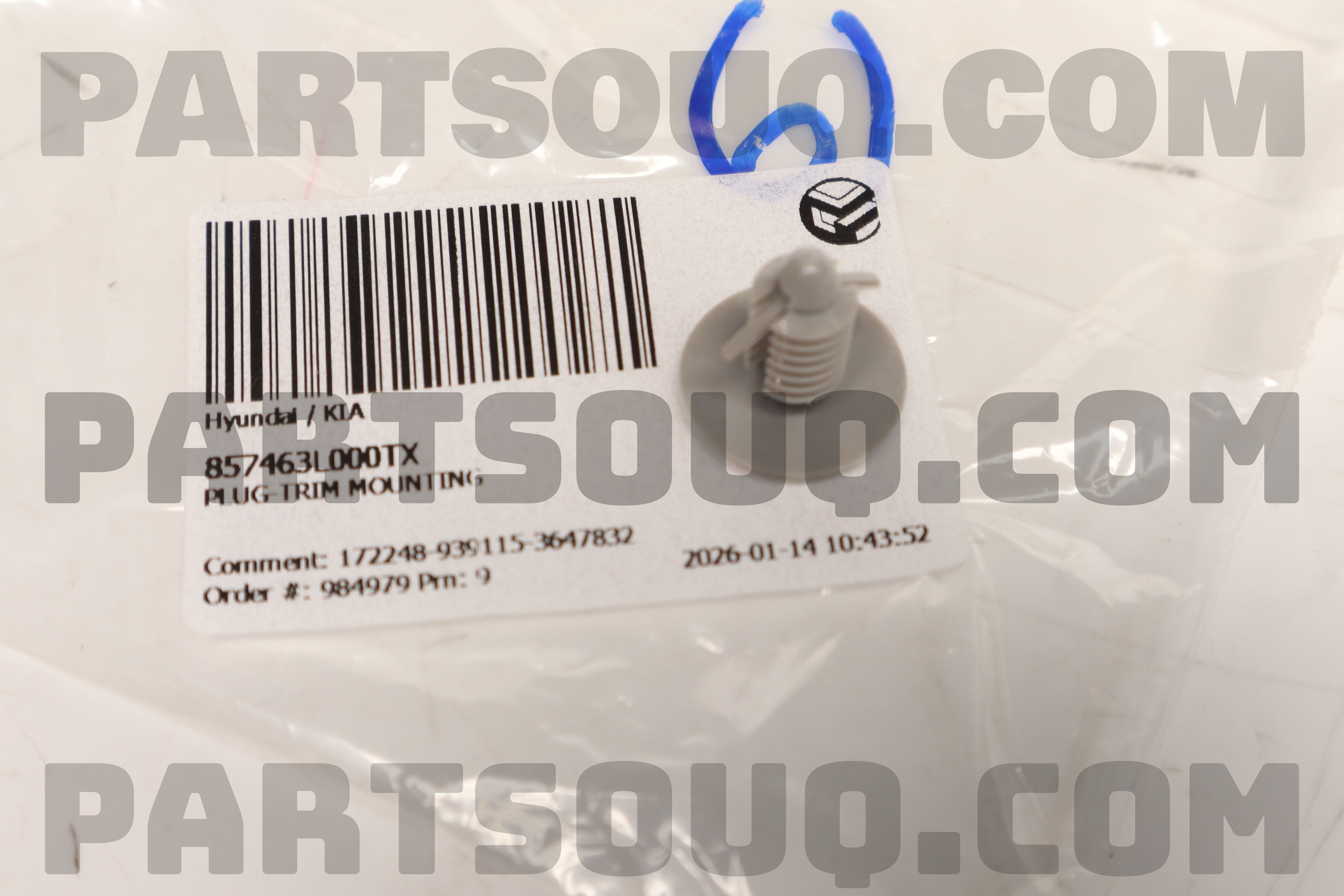 PLUG-TRIM MOUNTING 8574606000TX | Hyundai / KIA Parts | PartSouq