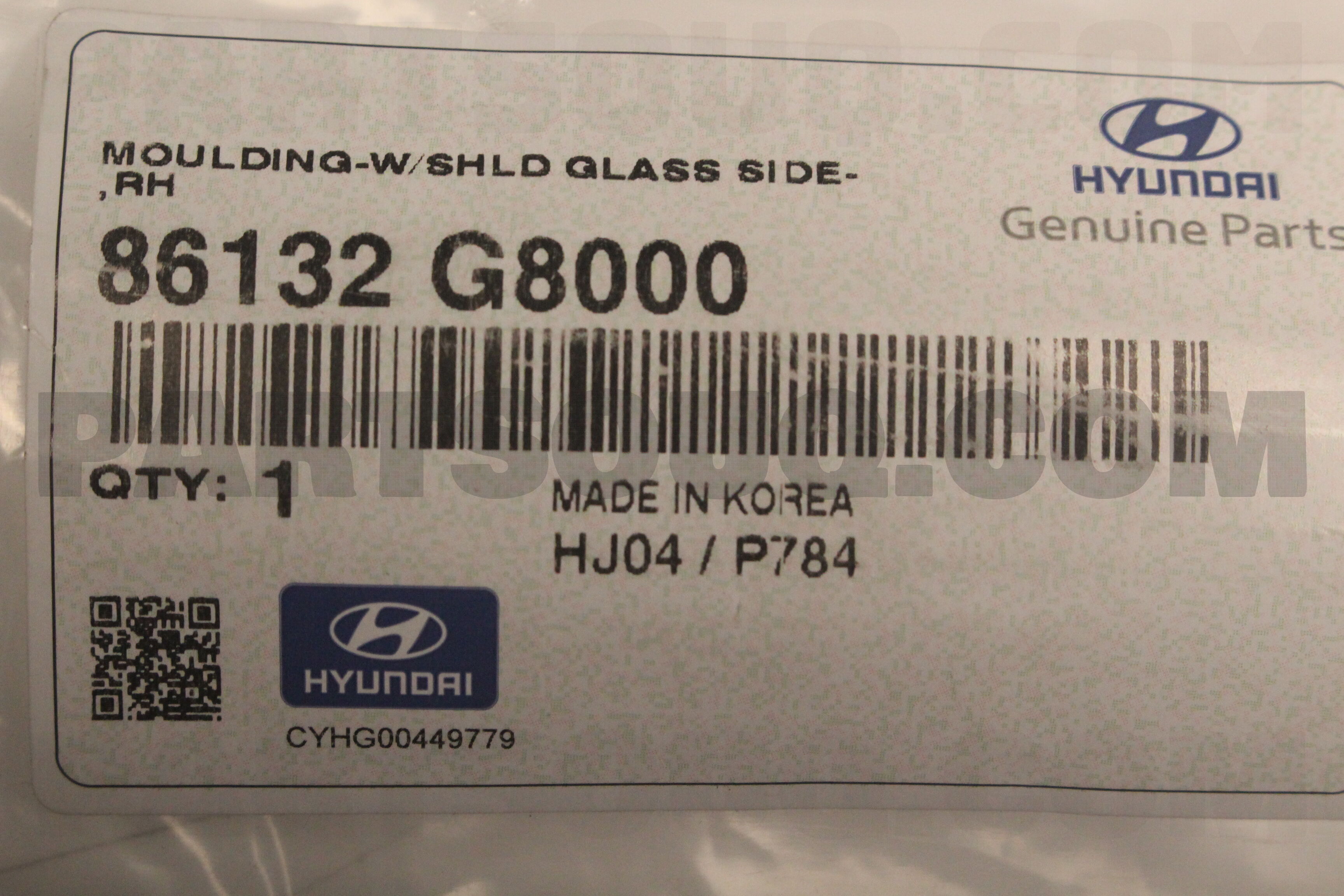 86132G8000 Hyundai / KIA MOULDING-W/SHLD GLASS SIDE,RH