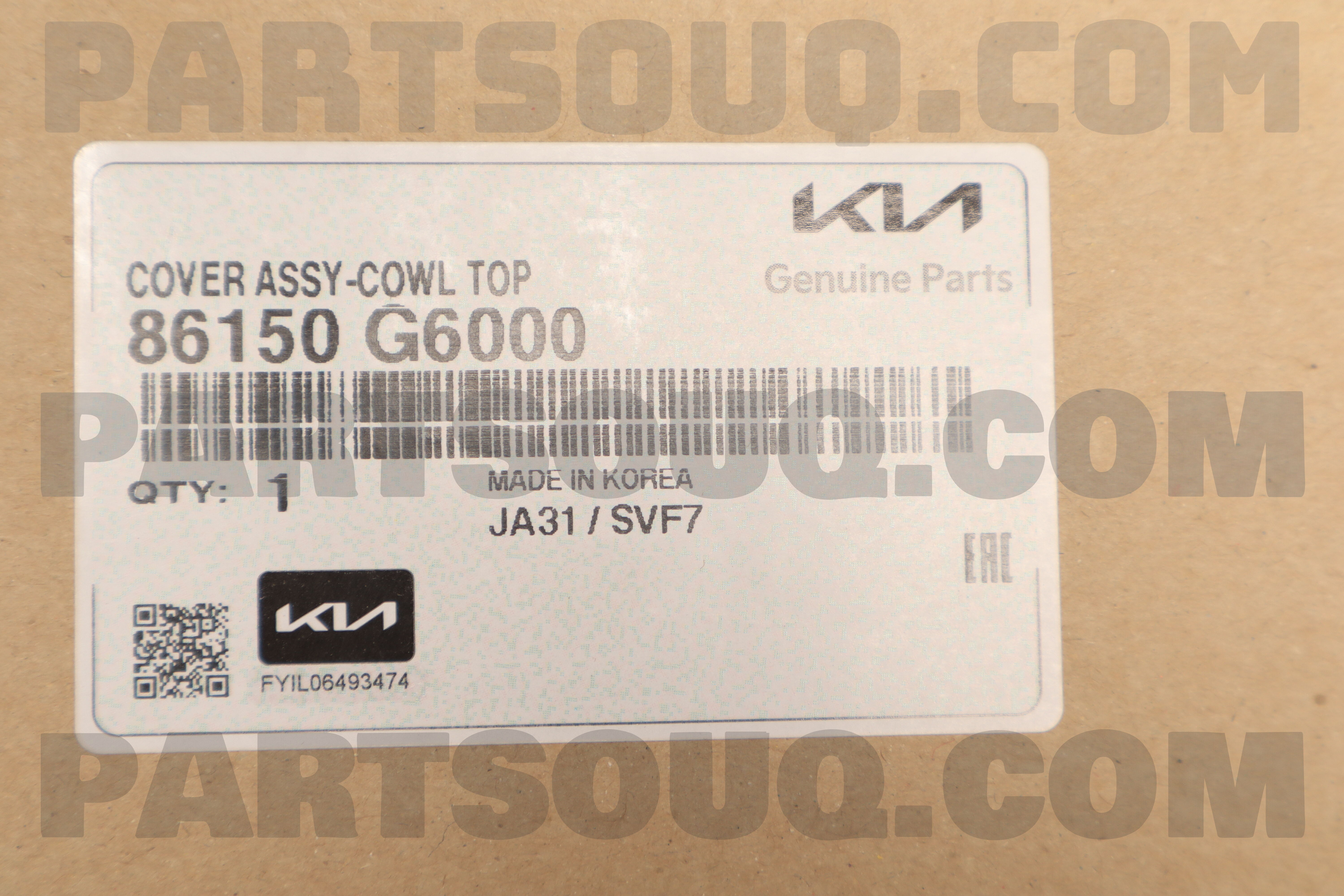COVERASSY-COWLTOP 86150G6000 | Hyundai / KIA Parts | PartSouq