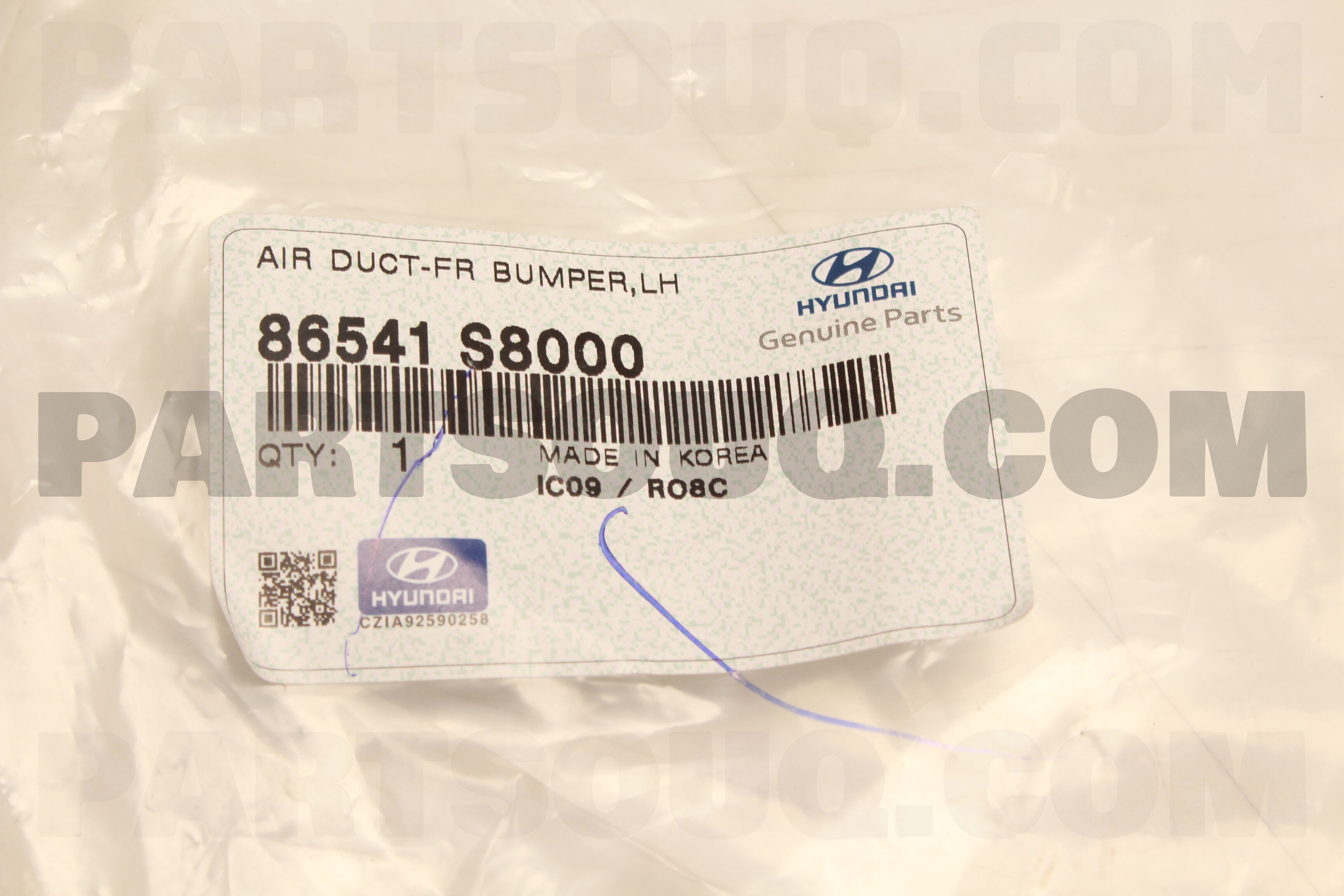 AIR DUCT-FR BUMPER,LH 86541S8000 | Hyundai / KIA Parts