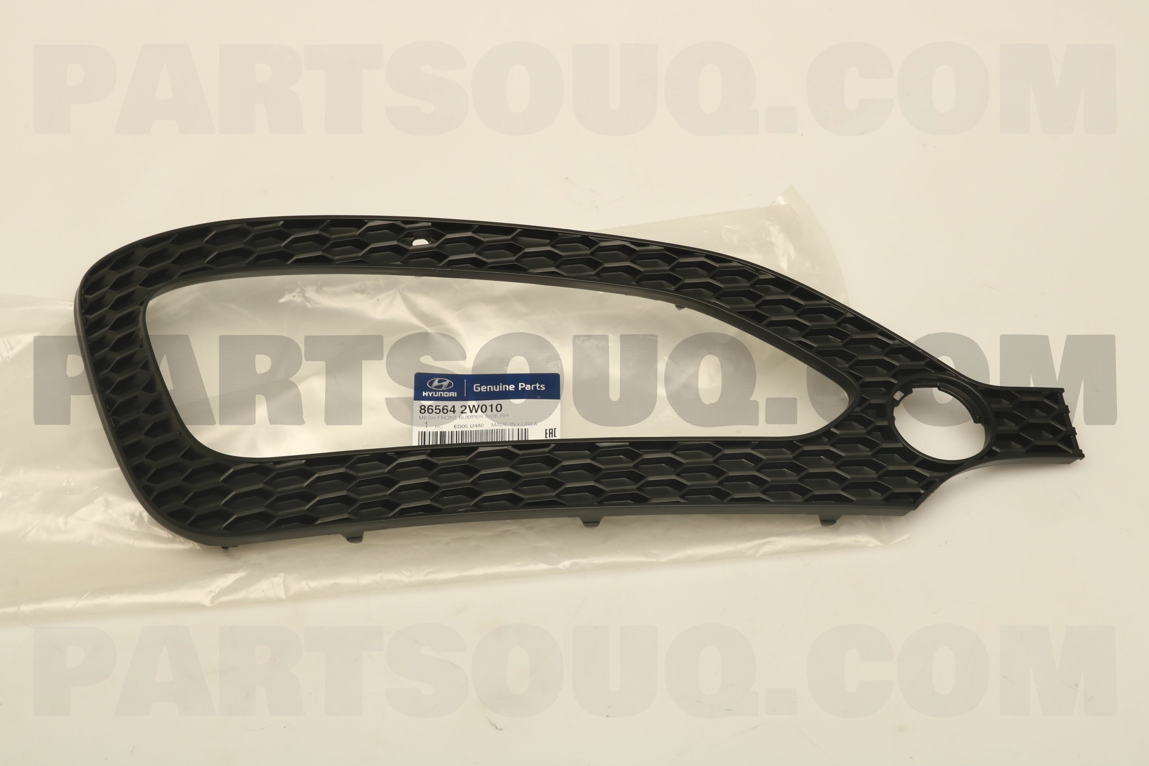MESH-FR BUMPER SIDE RH 865642W010 | Hyundai / KIA Parts