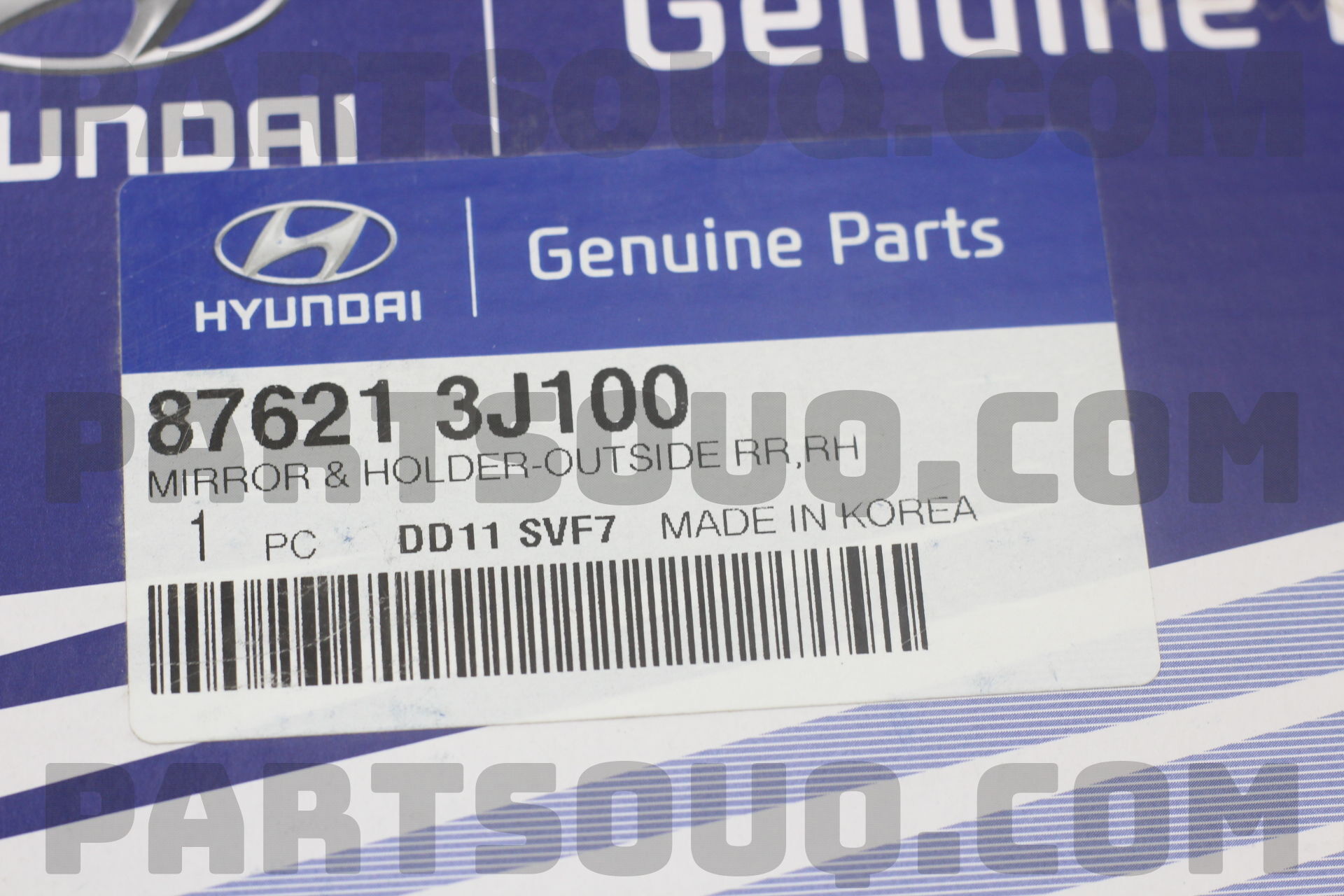 MIRROR&HOLDER ASSY-O/S RR RH 876213J100 | Hyundai / KIA Parts