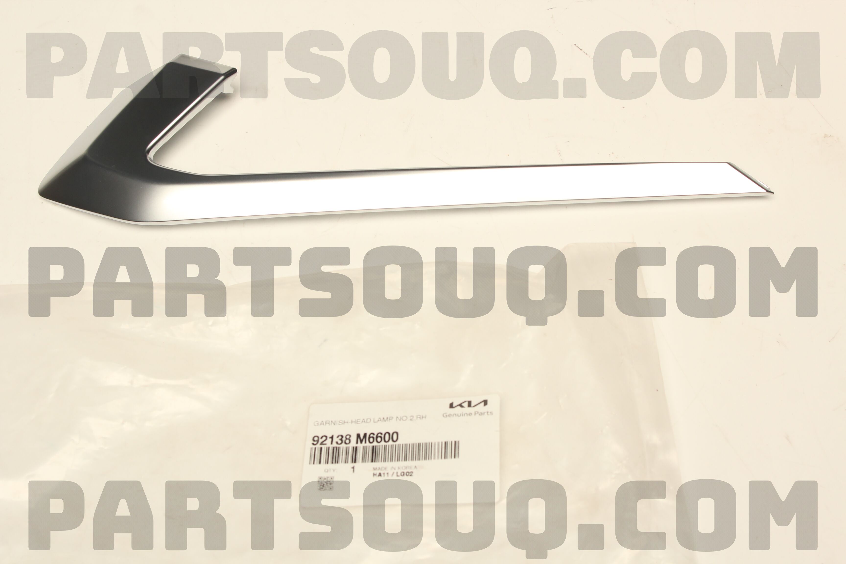 92138 R5000 GARNISH-HEAD LAMP NO.2,RH 92138M6600 | Hyundai / KIA Parts | PartSouq