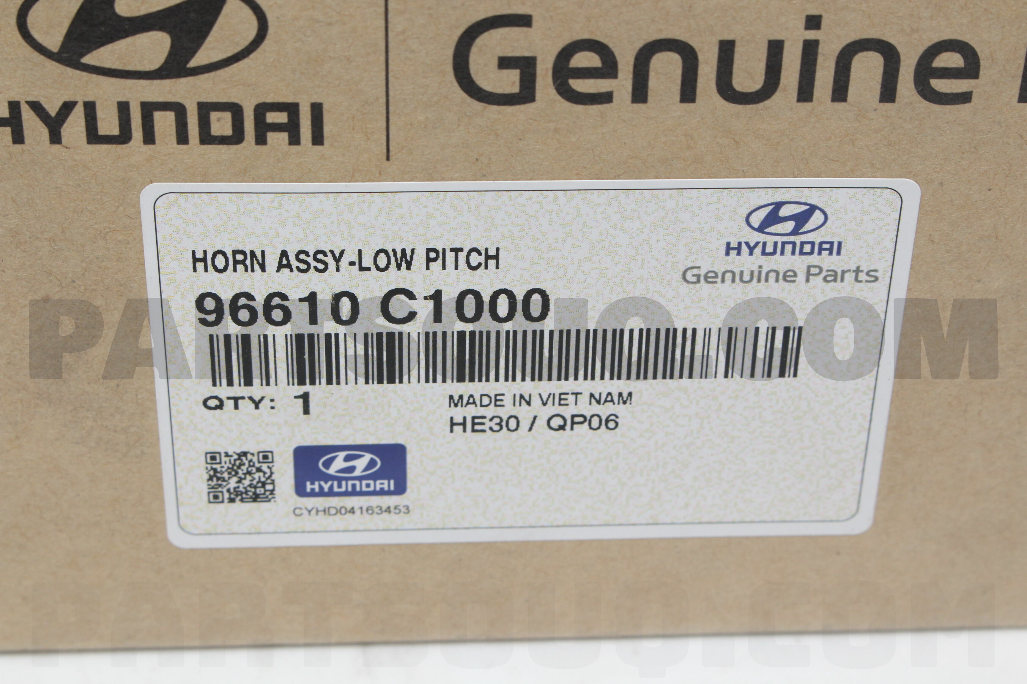 HORN ASSY-LOW PITCH 96610C1000 | Hyundai / KIA Parts | PartSouq