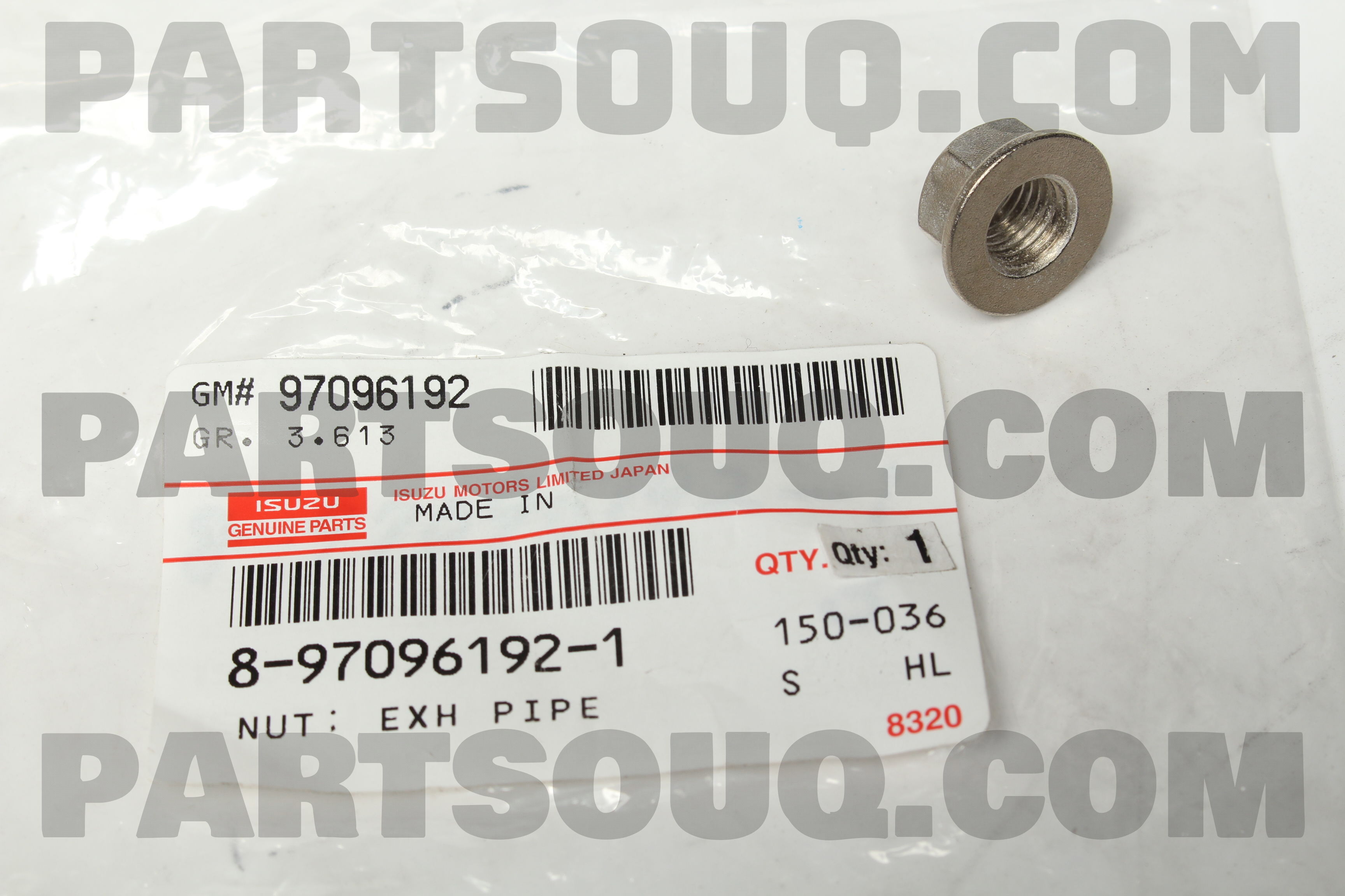NUT; EXH PIPE 8970961920 | Isuzu Parts | PartSouq