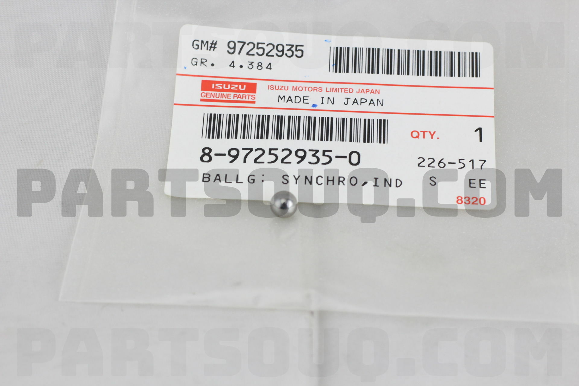 【保証書付】 SYNCH BALLG; 8972529350 PartSouq | Parts Isuzu | 犬雑貨・オーナーズグッズ