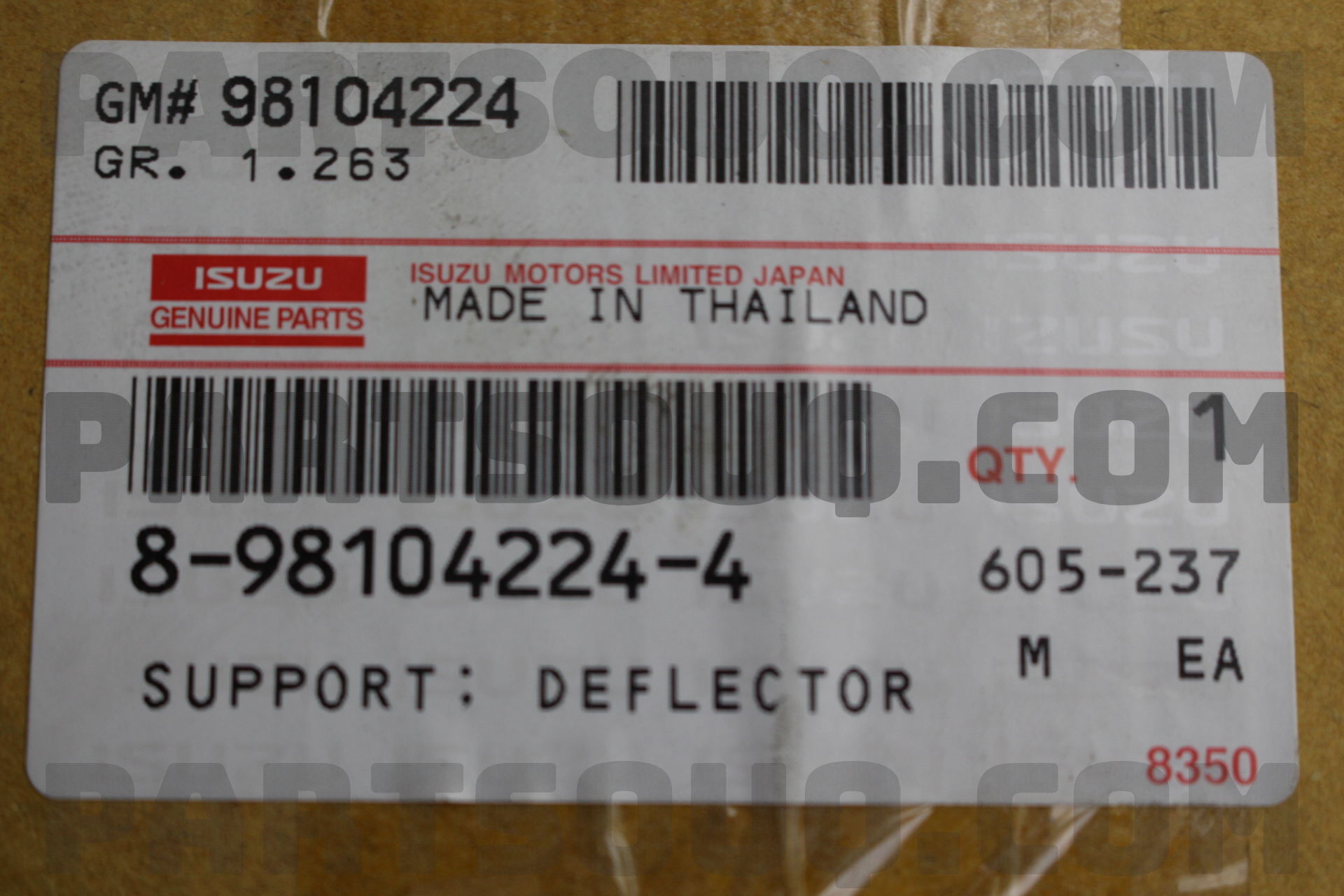 SUPPORT; DEFLEC 8981042244 | Isuzu Parts | PartSouq
