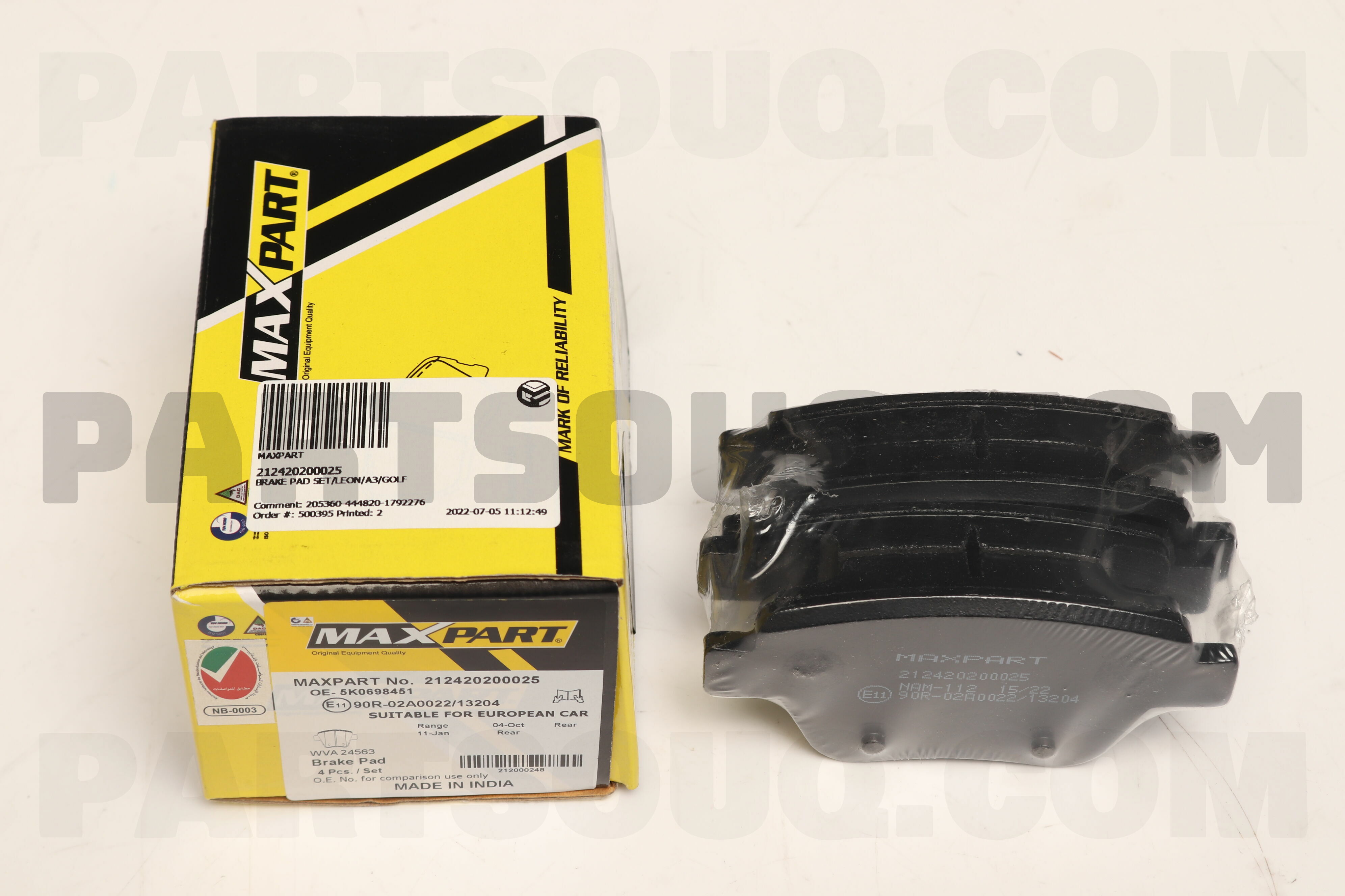 【SALE】 SET/LEON/A3/GOLF PAD BRAKE 212420200025 Parts MAXPART | 防具