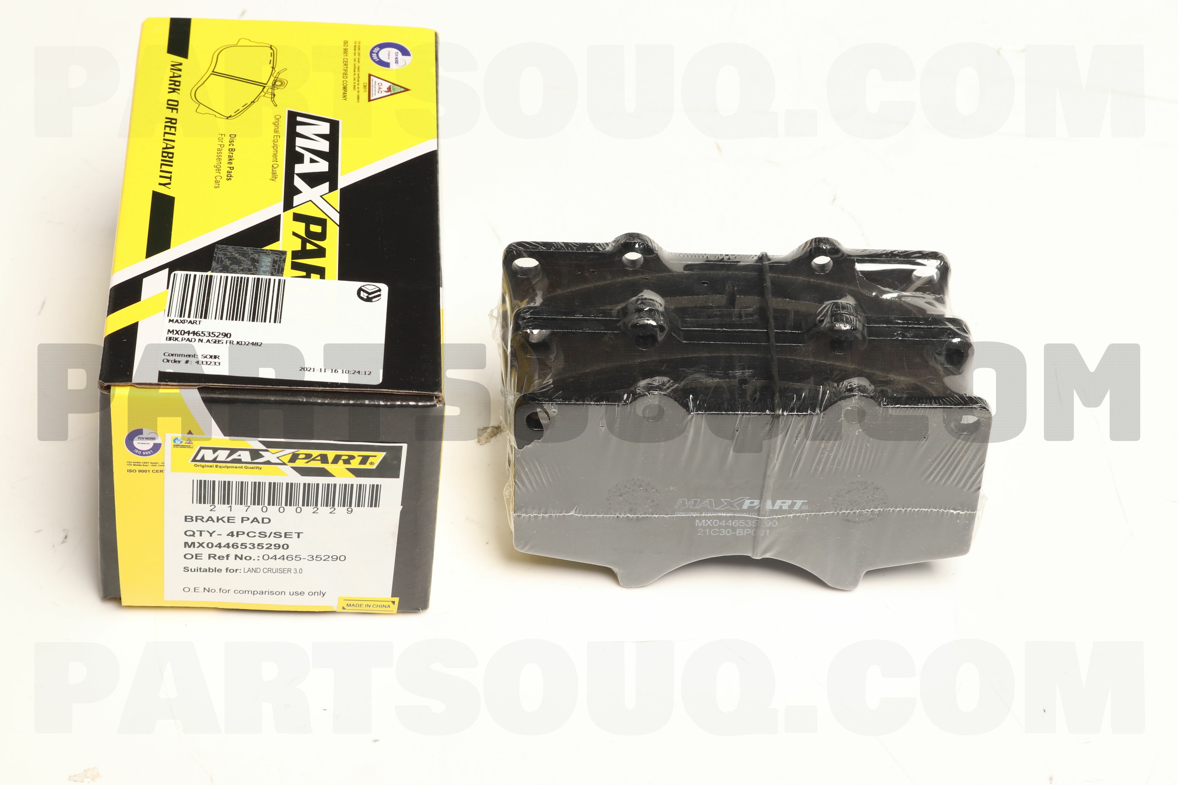 BRK.PAD N.ASBS FR KD2482 MX0446535290 | MAXPART Parts | PartSouq BRK.PAD N.ASBS FR KD2482 MX0446535290 | MAXPART Parts | PartSouq