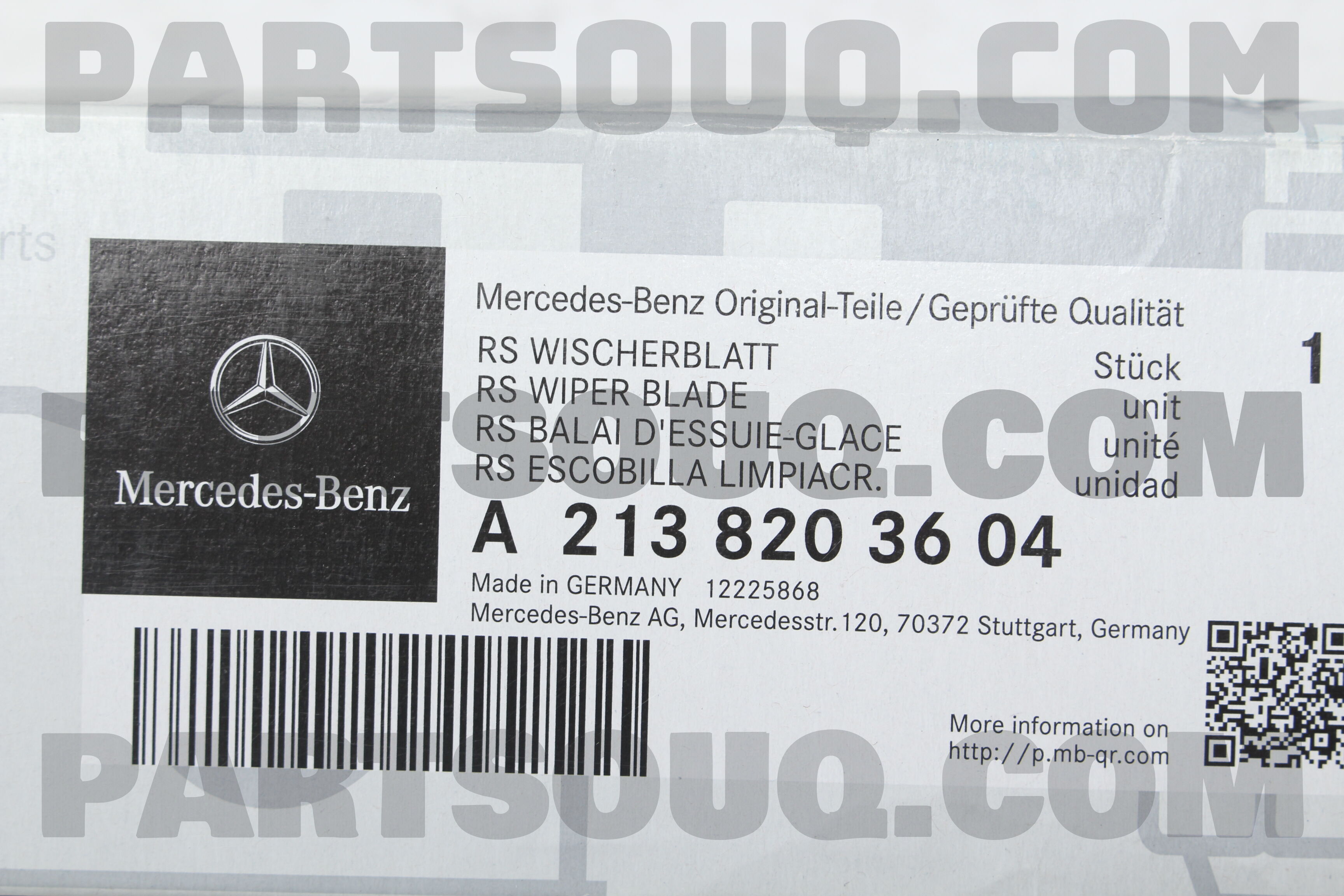 WIPER BLADE SET FRT-E(W213) A2138203604 | MERCEDES Parts | PartSouq