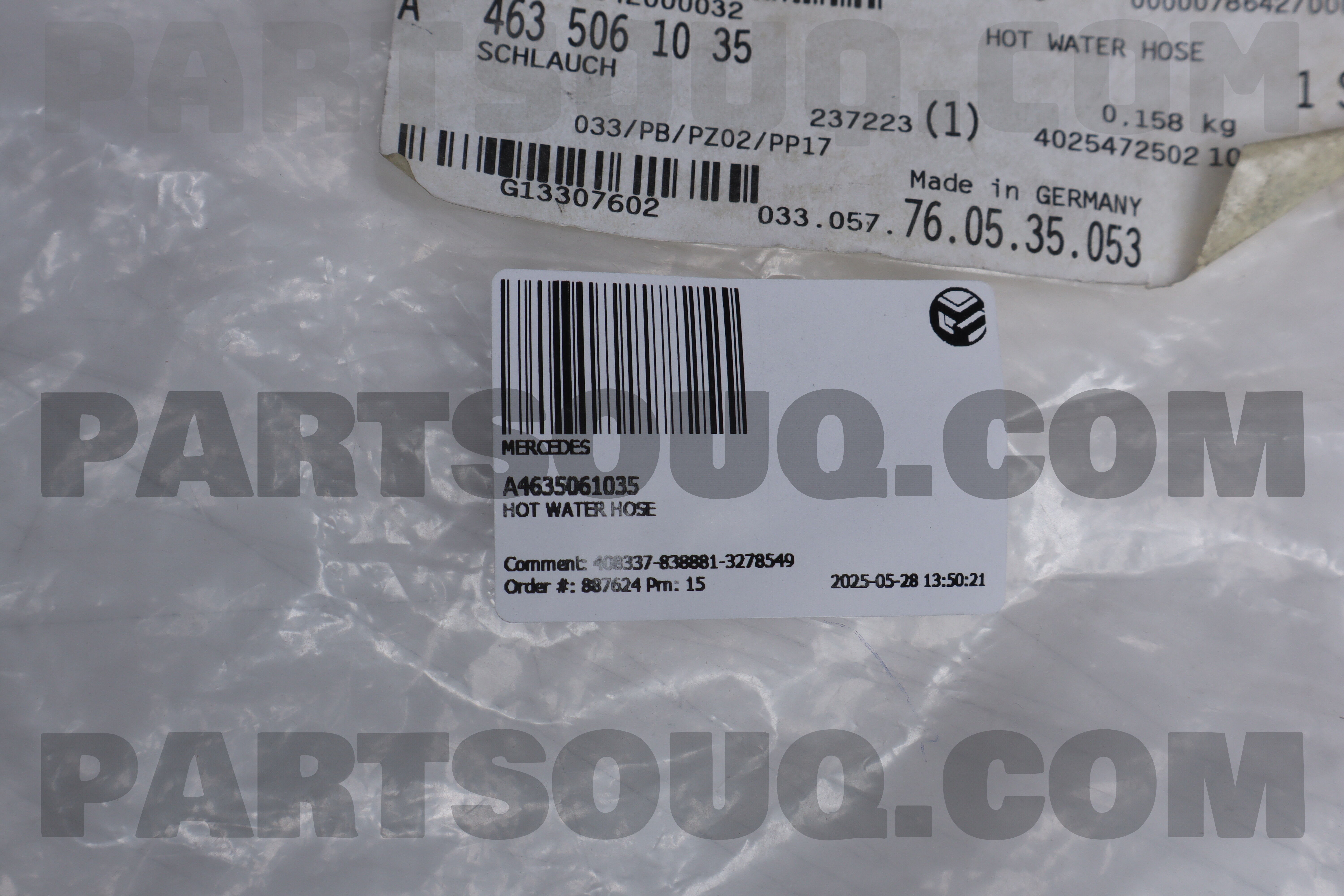 HOT WATER HOSE A4635061035 | MERCEDES Parts | PartSouq