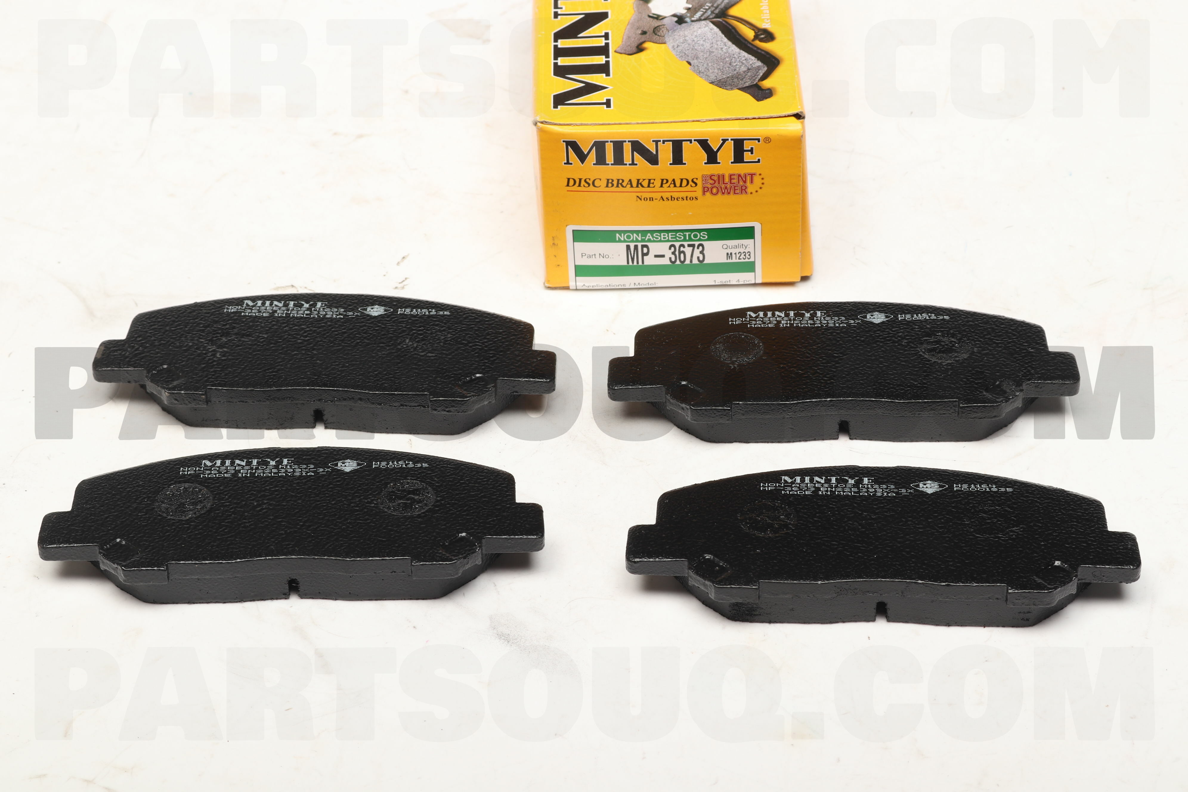 BRAKE PAD FR NON ASBESTOS, TOYPREVIA2006-112.4 / 16 V MP3673