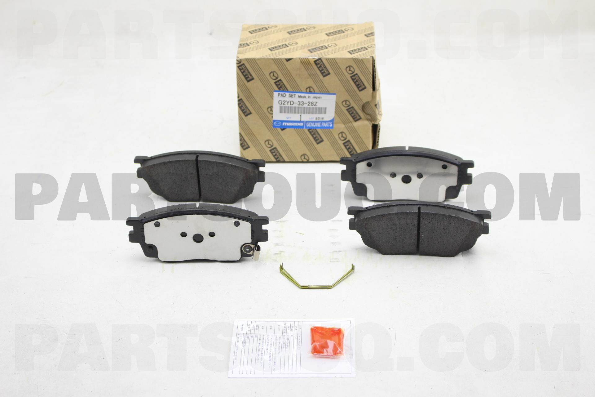 PAD SUB SET,FRT CALIPER G2YD3328Z Mazda Parts PartSouq