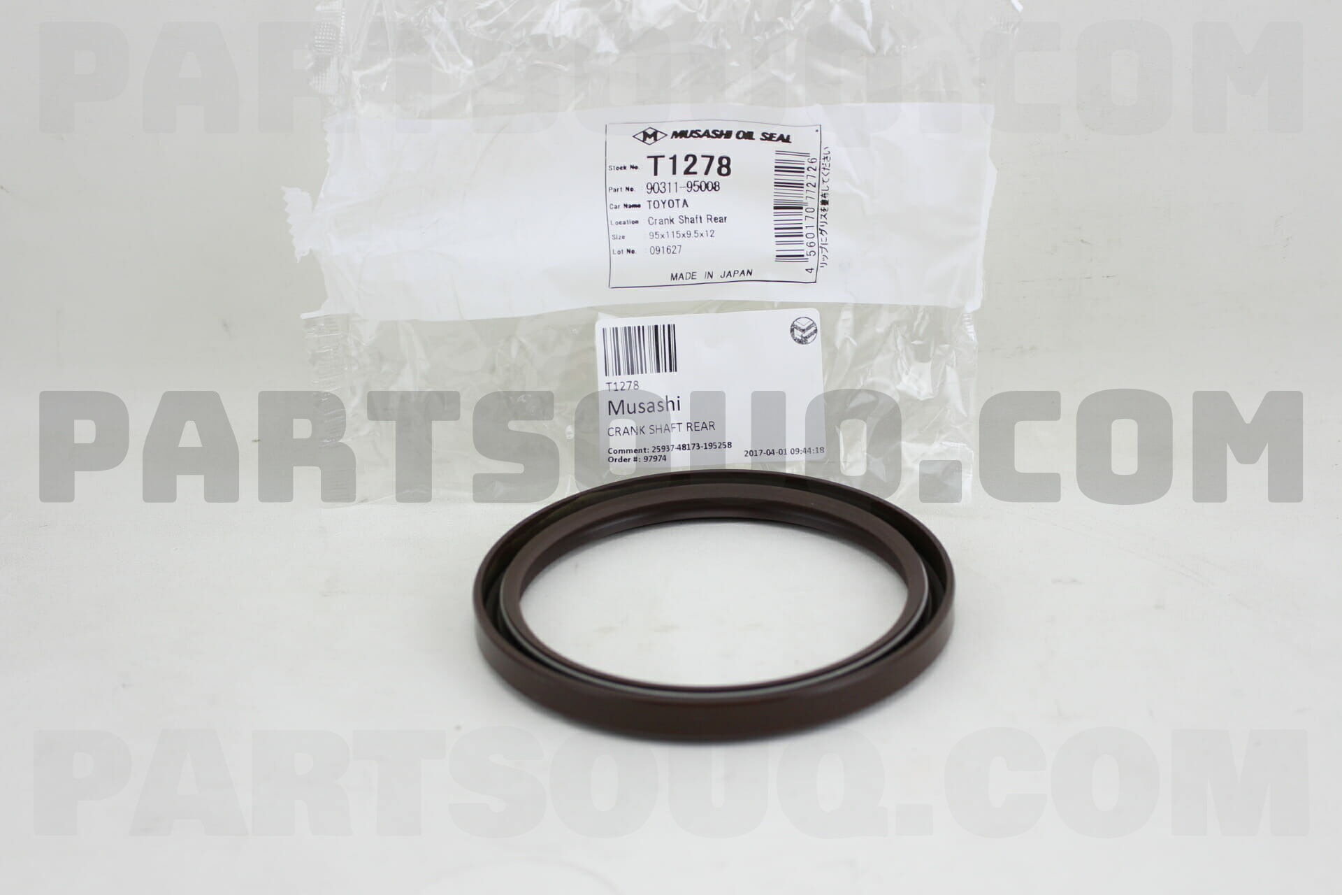 OIL SEAL,CRANK SHAFT T1278 | Musashi Parts | PartSouq
