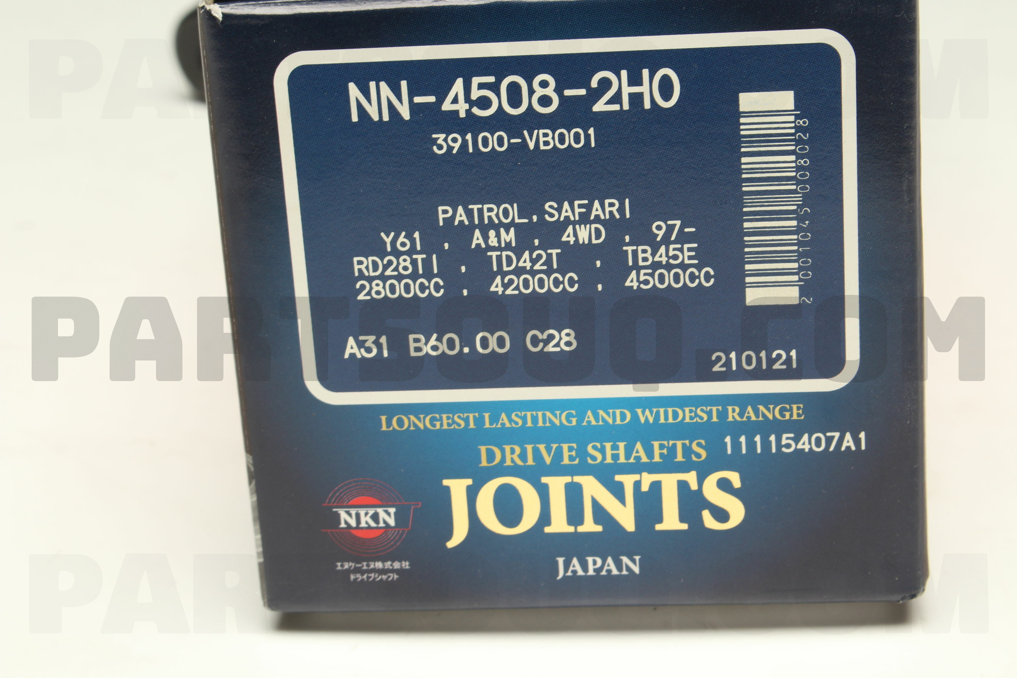 CV JOINT 28*60*31) 39100VB001 | HDK Parts | PartSouq